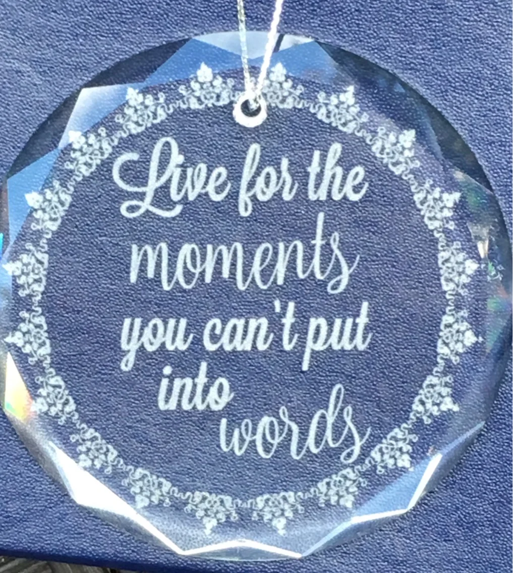 Crystal Ornament laser engraved