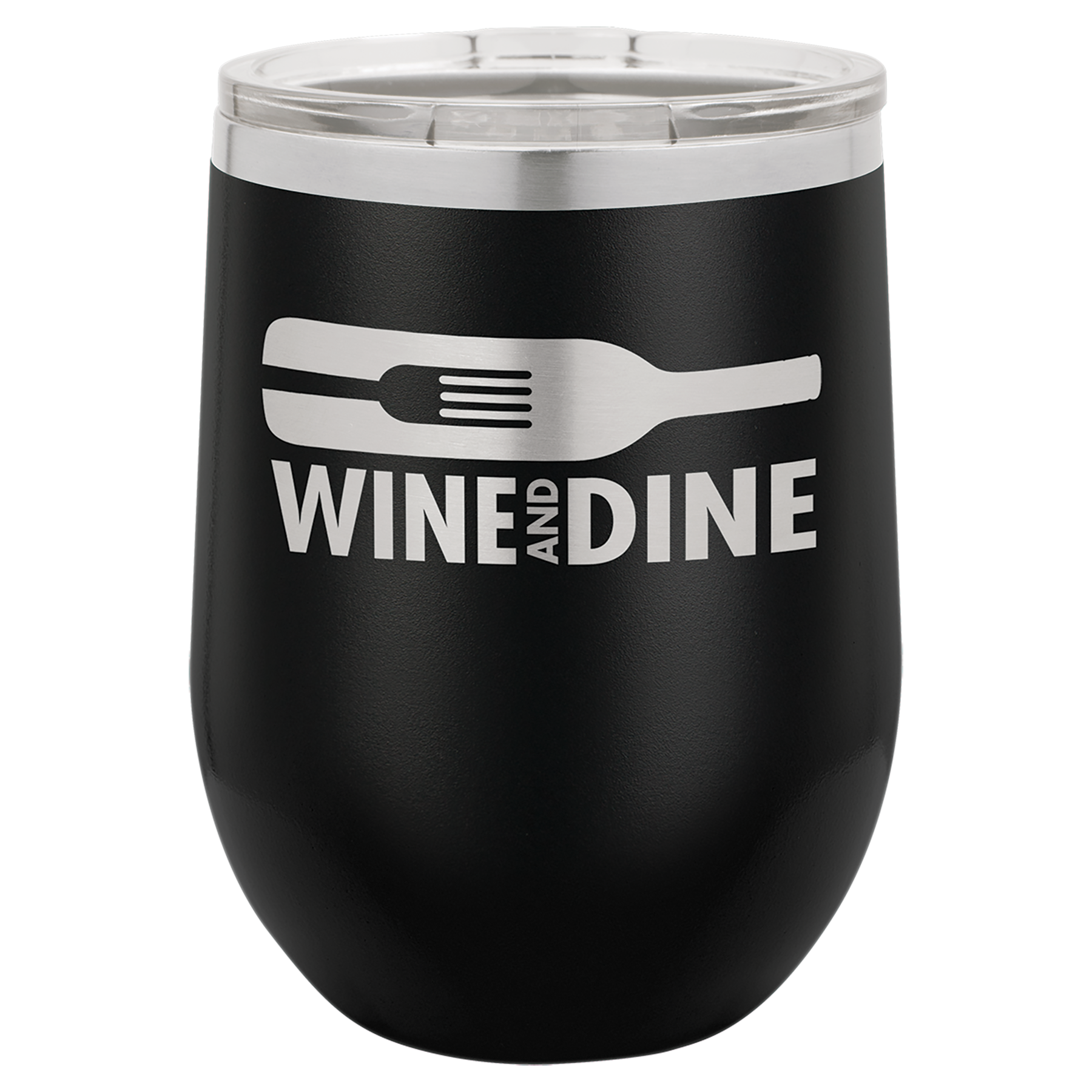 laser engraved insulated wine tumbler