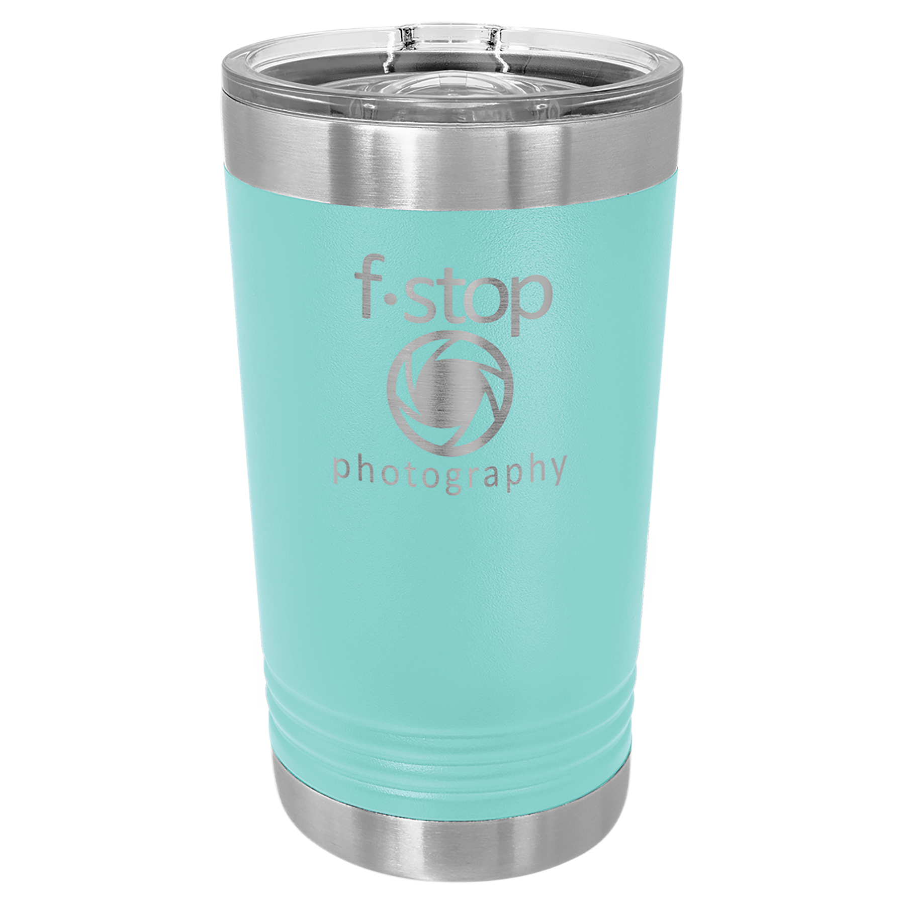 laser engraved stainless steel powder coated pint tumbler