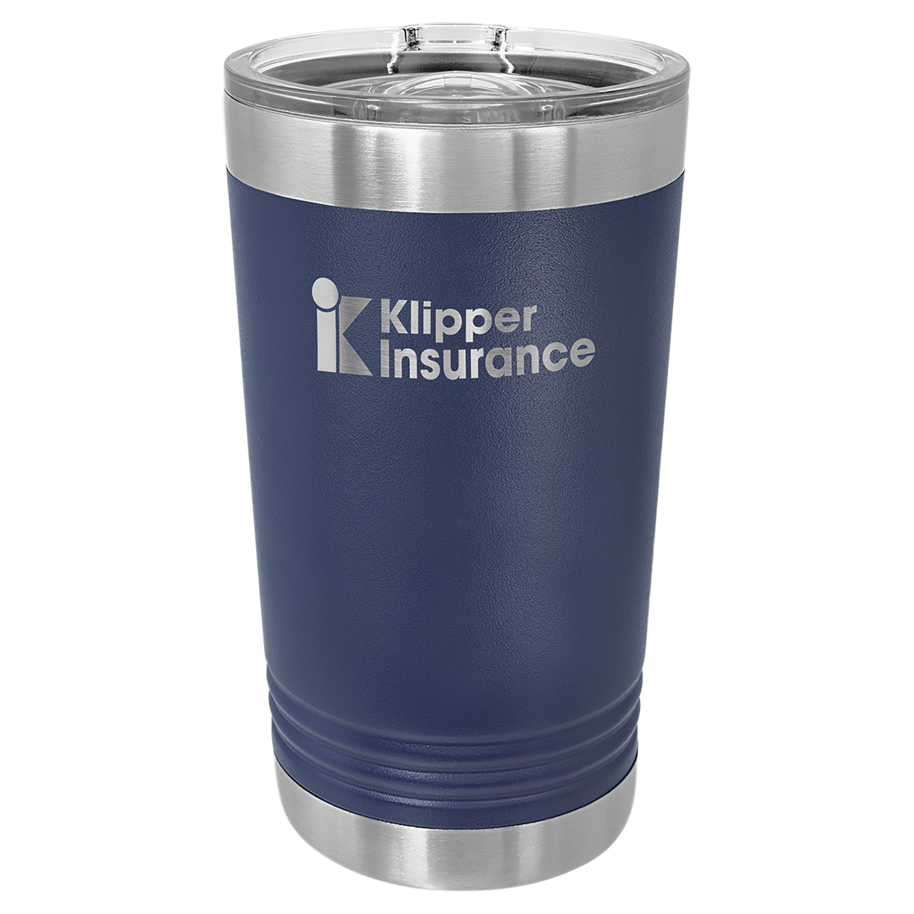 laser engraved stainless steel powder coated pint tumbler