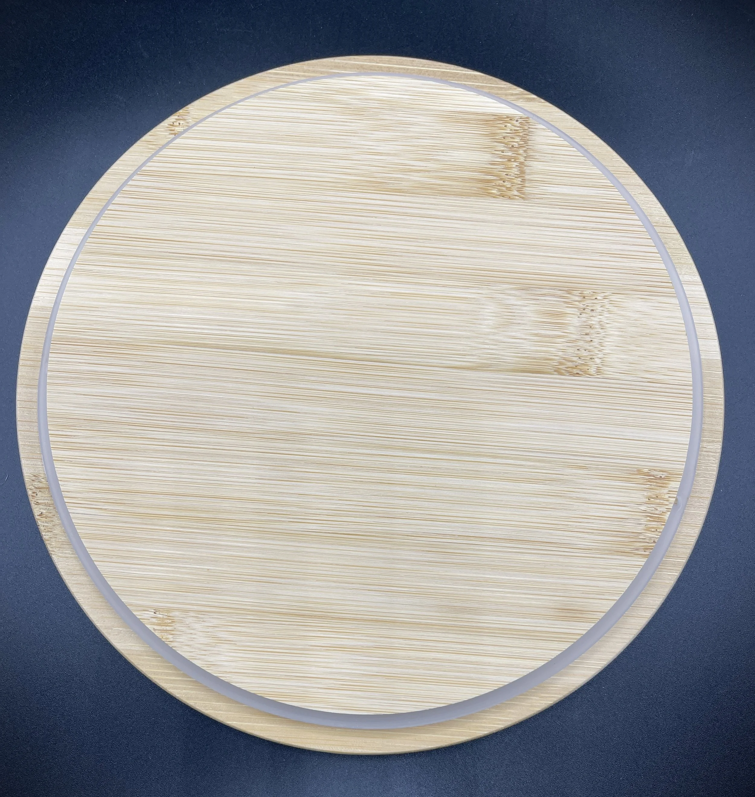 Round Glass Container with Engraved Bamboo Lid