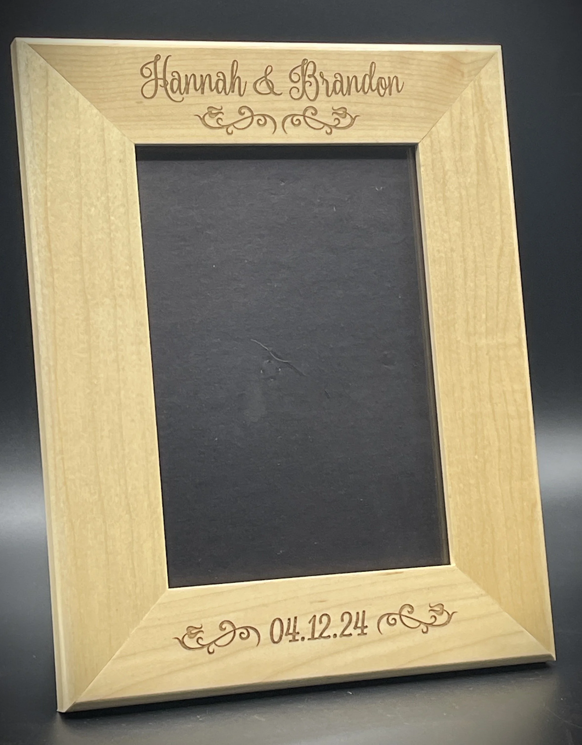 Laser Engraved Maple Frame