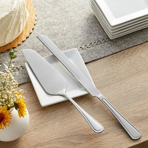 Engraved Cake Server Set