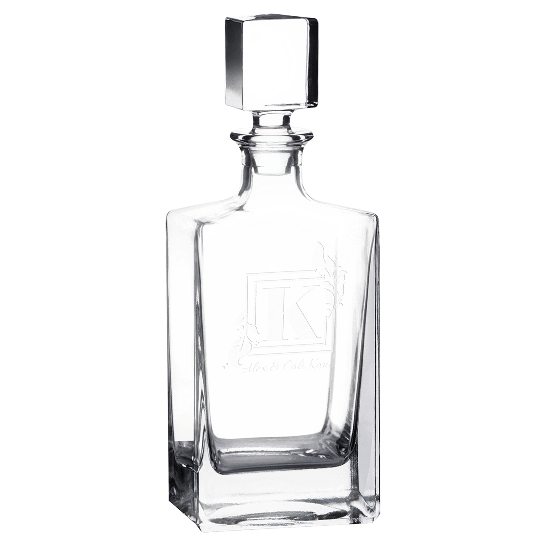 Engraved Glass Decanter