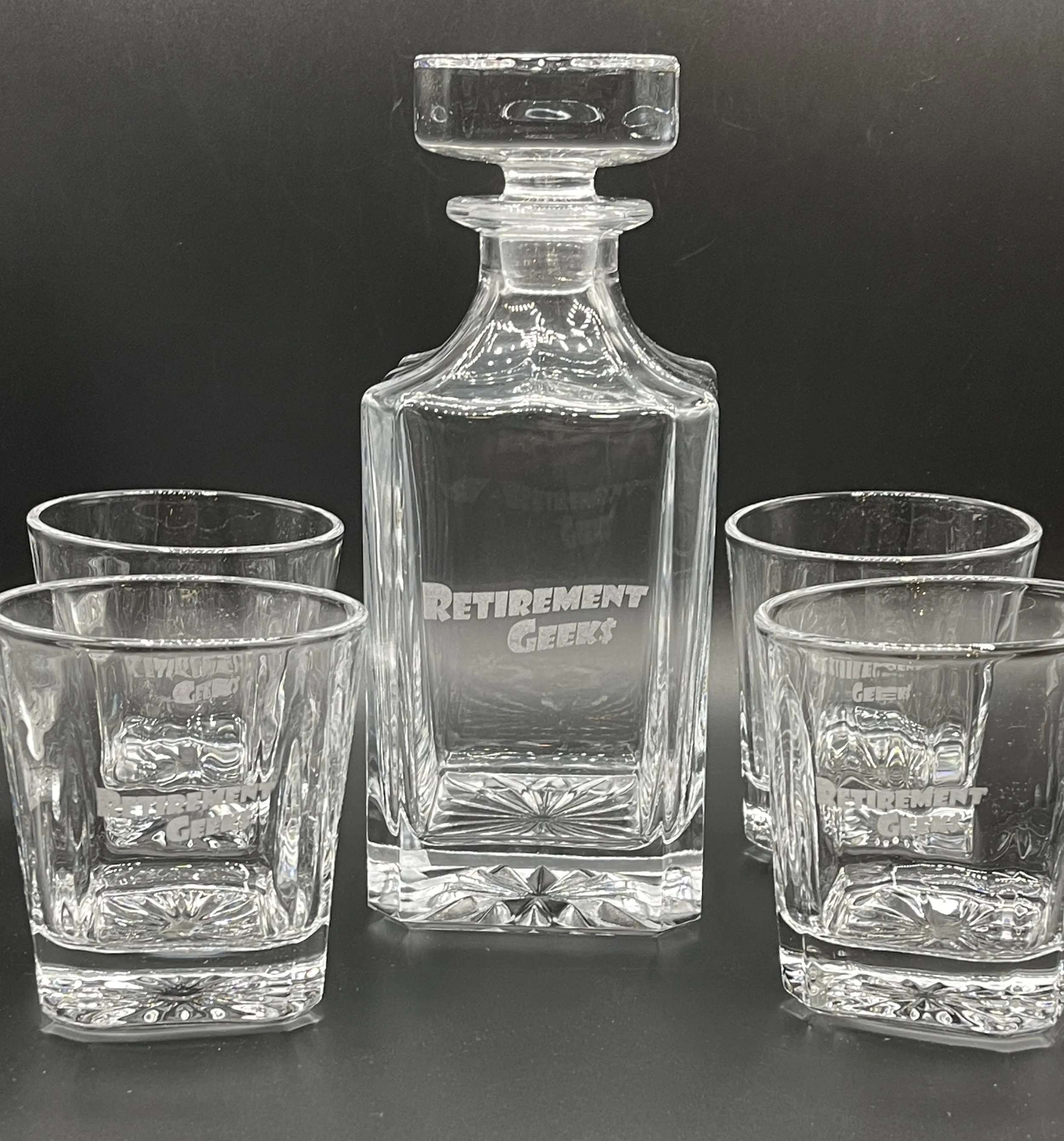 750ml Square Glass Decanter Set