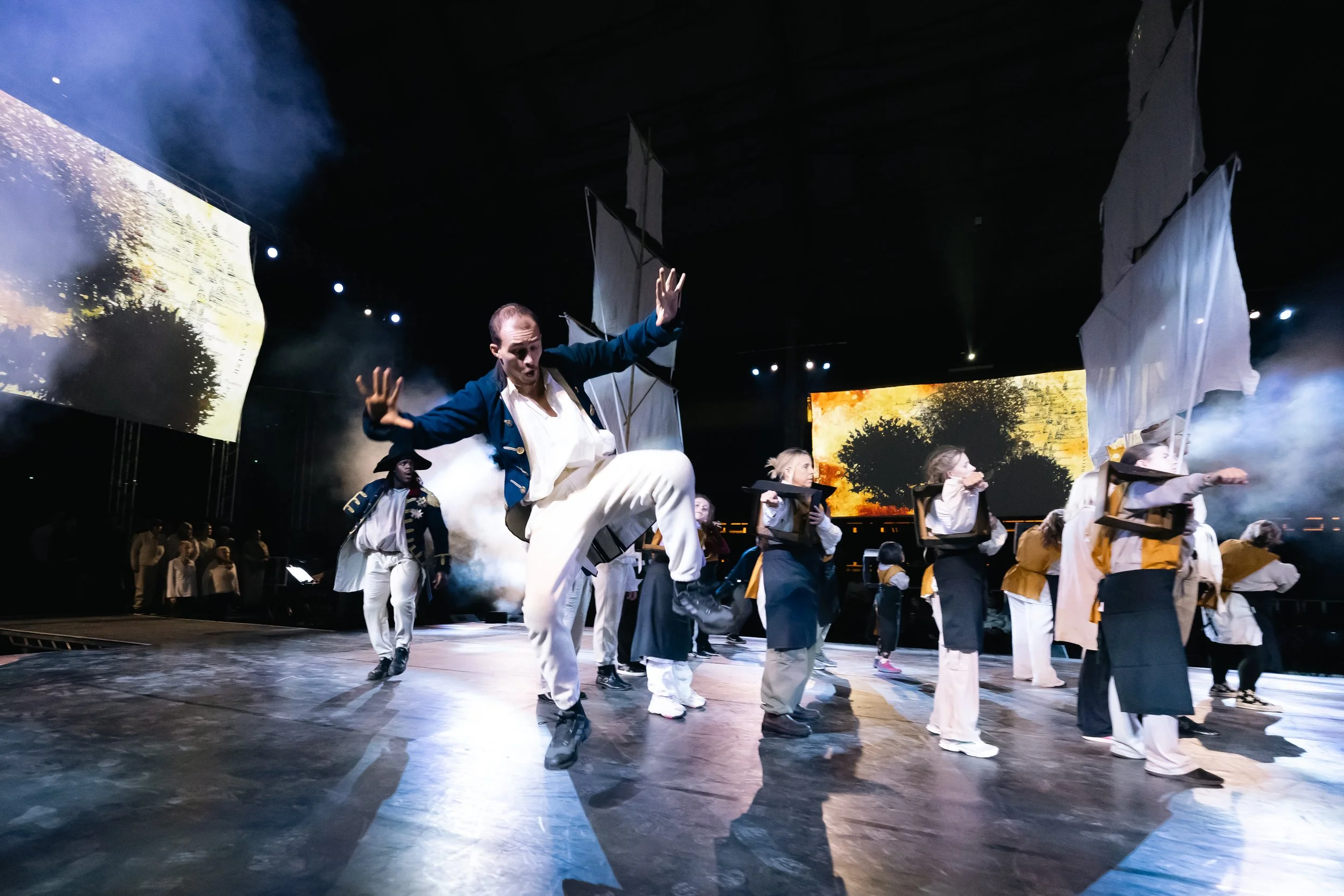  By Jacques Offenbach   Photos by Chris Christodolu  Tete a Tete Britten Theatre   Director: Bill Bankes Jones  Set and Costume Designer: Sarah Jane Booth  Lighting Designer: Ralph Stokeld   Costume Supervisor: Jools Osborne       