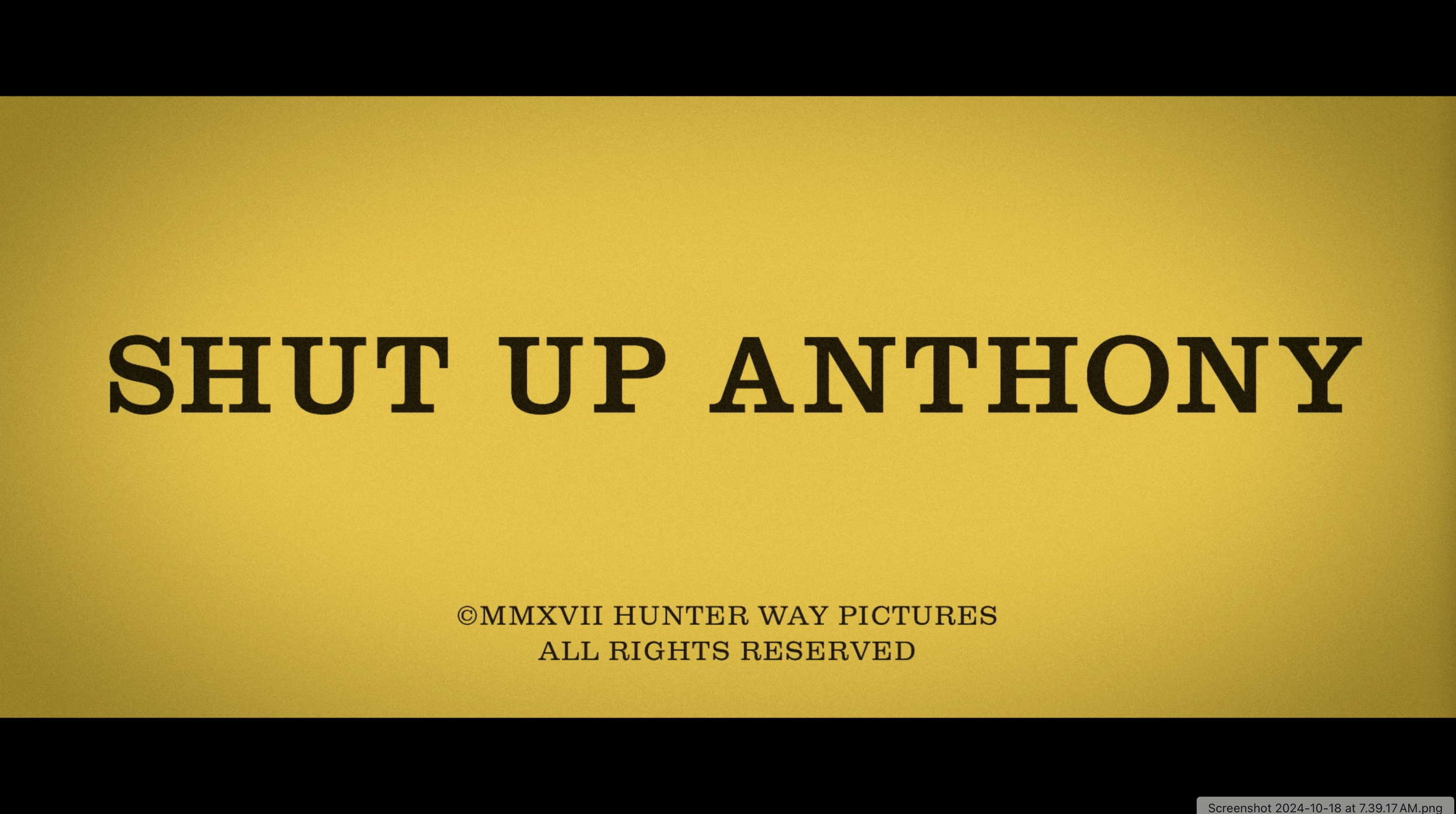 Shut Up Anthony Trailer 