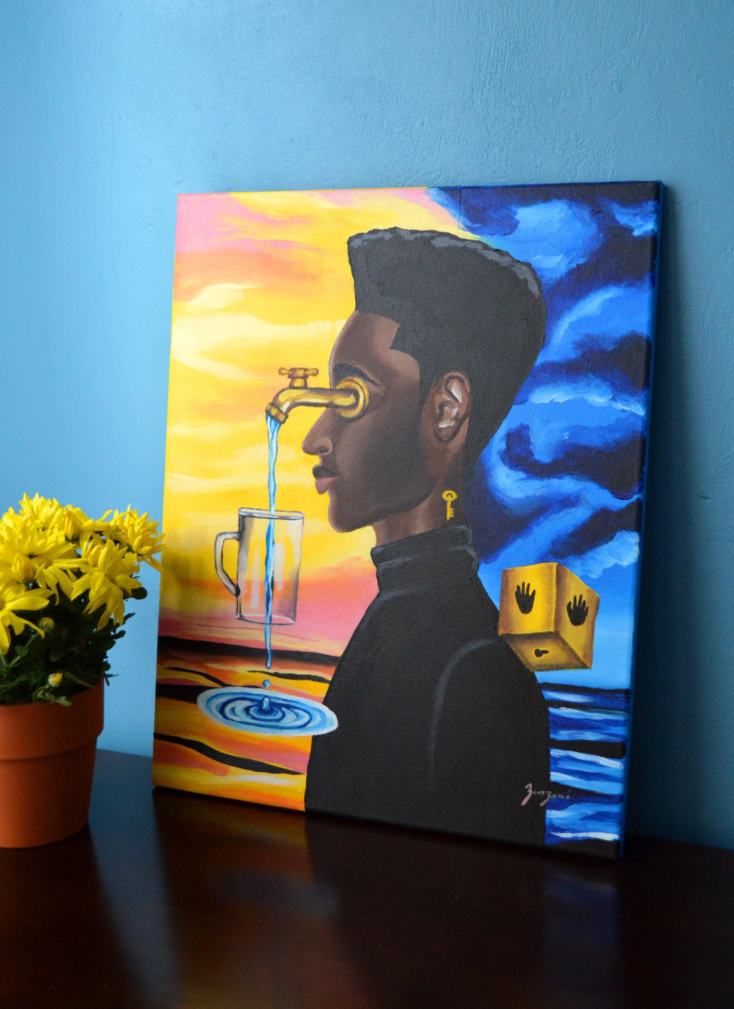 you hold the key , 2019 16”x20” acrylic on canvas ~ inquire for price ~