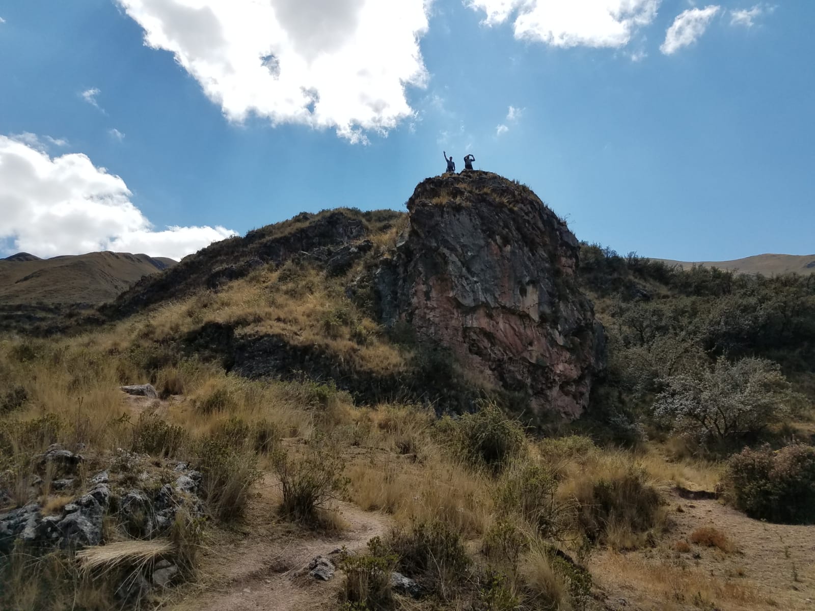 Jim and Josh climbing high