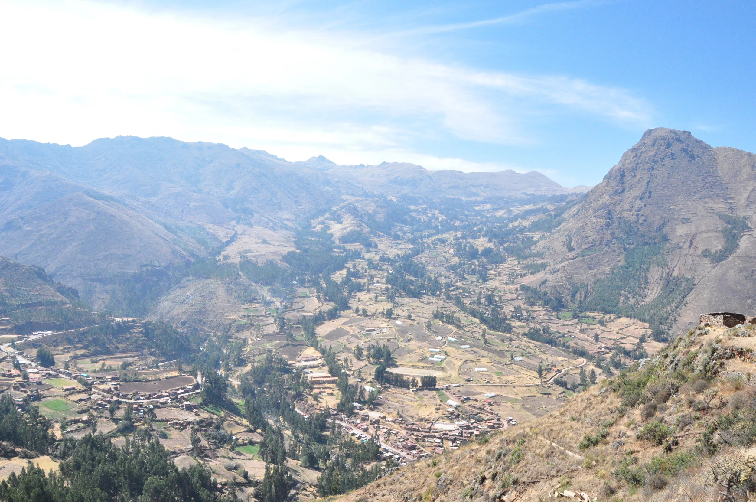 The start of a 5-mile hike overlooking the Sacred Valley of the Incas