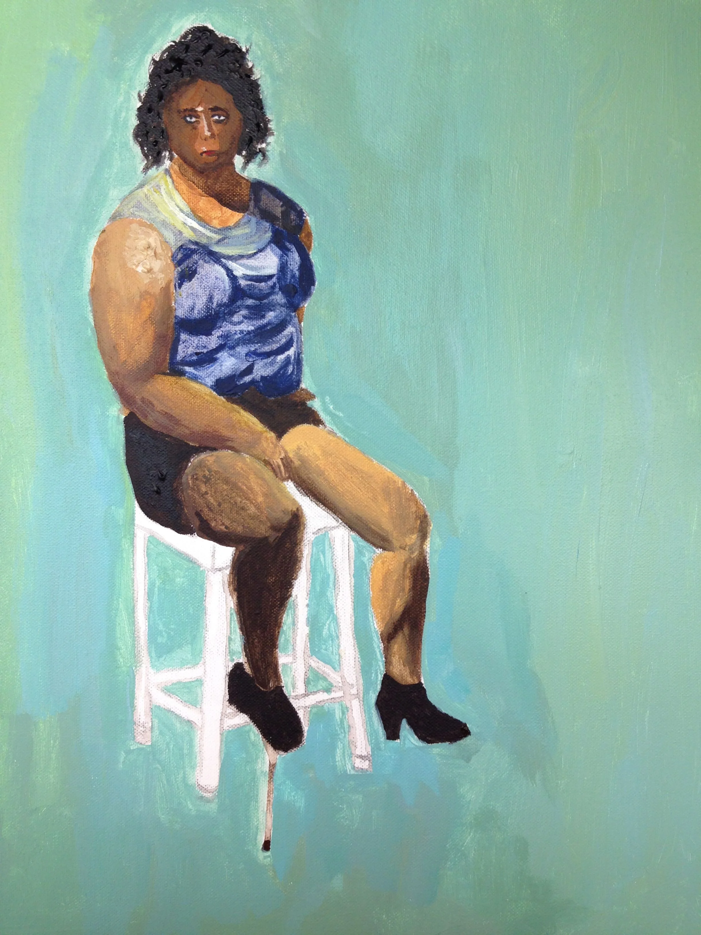 Portrait of Olivia (from live model) , oil on canvas