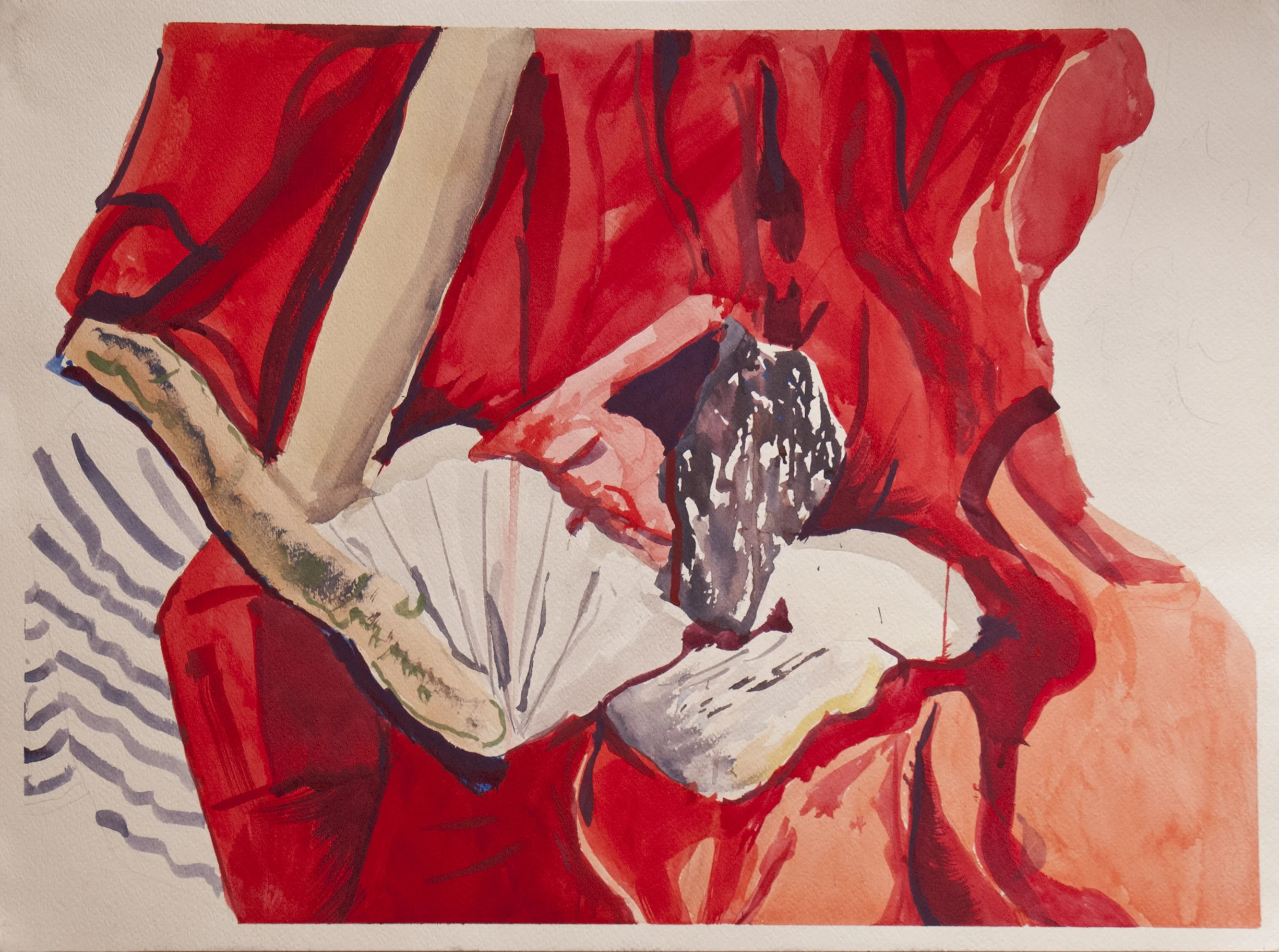 Still Life with Shell / 22” tall x 30” wide, gouache on paper