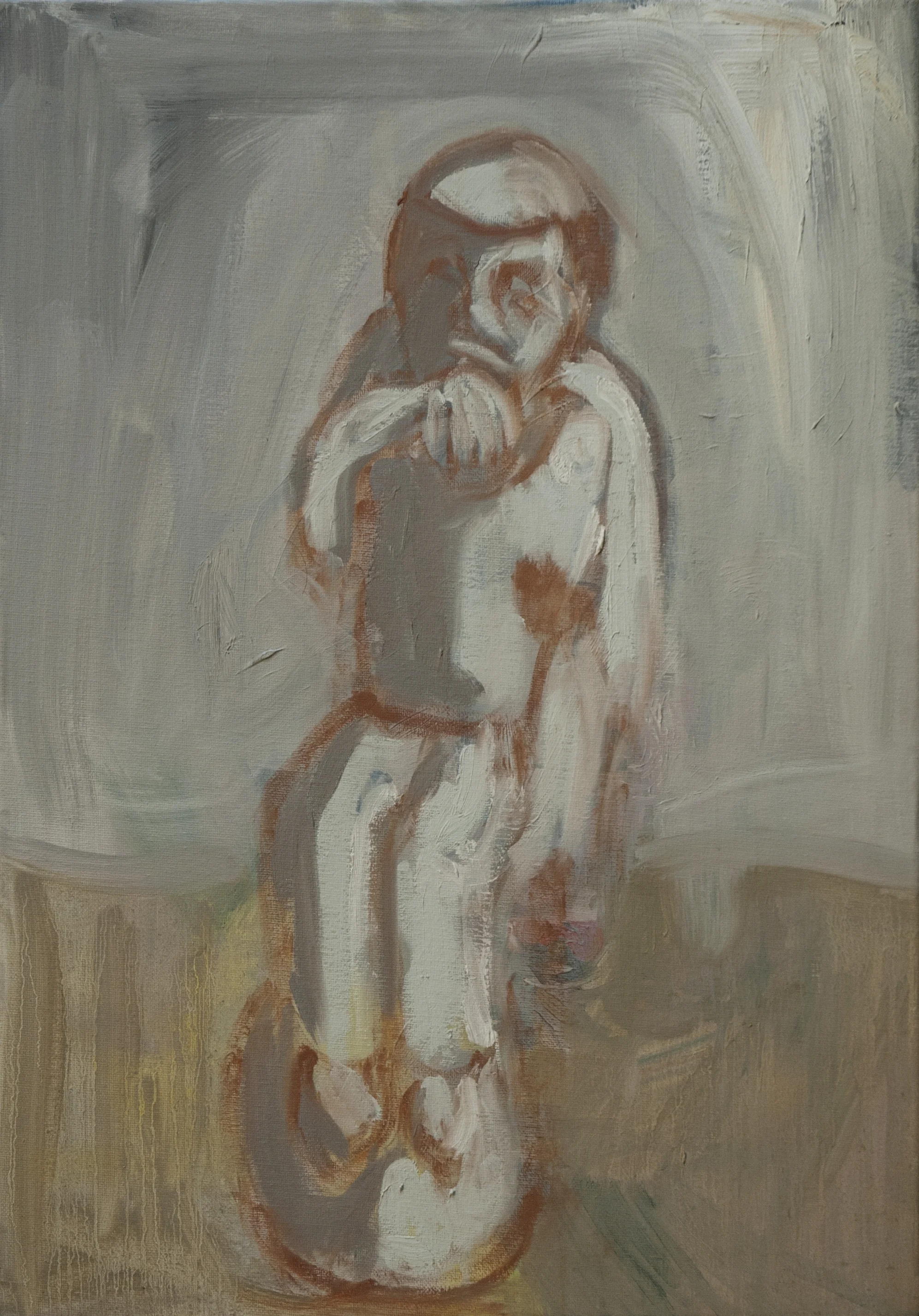 Still Life of Figurine / 24” tall x 18” wide, oil on stretched canvas