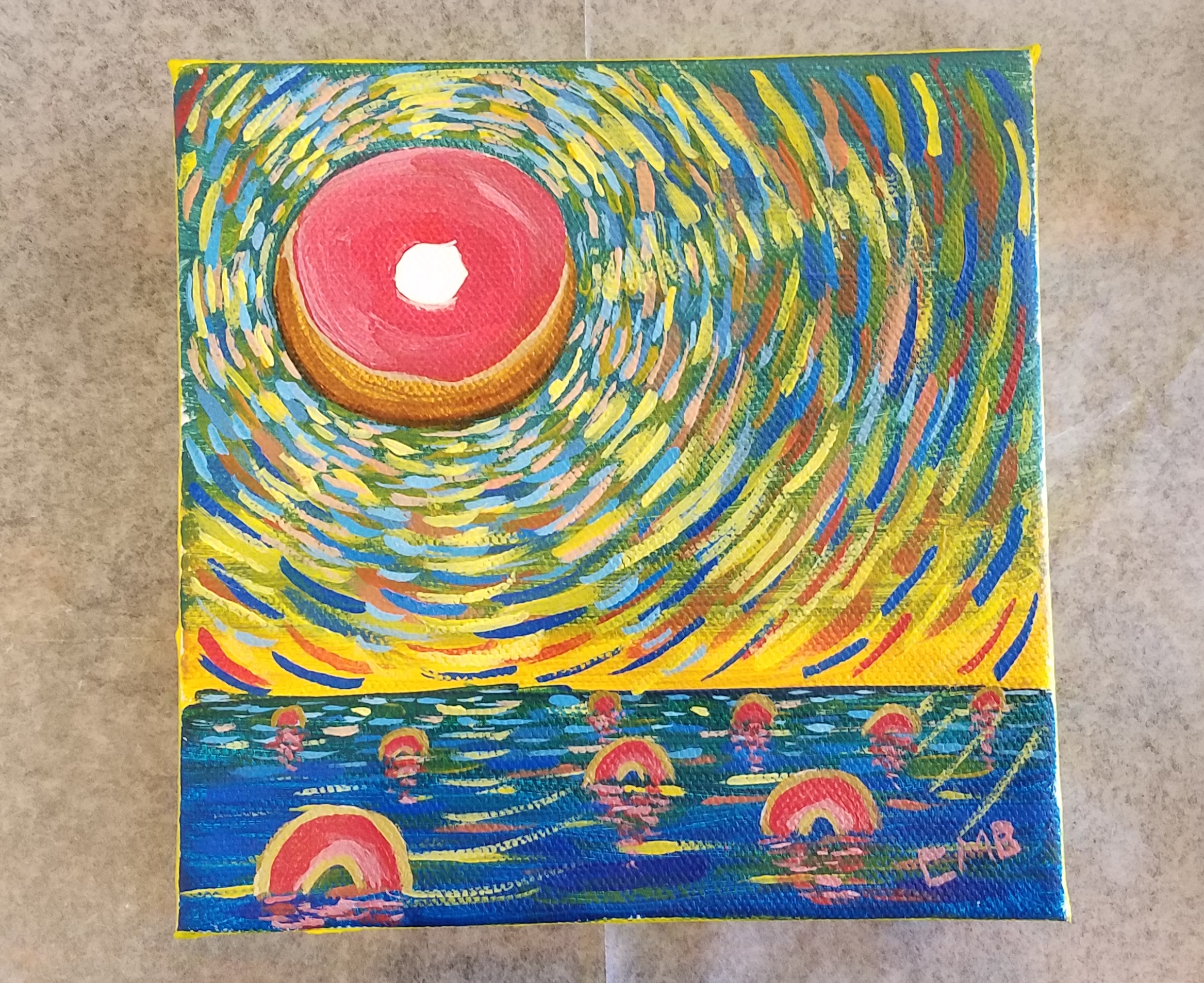 March 9th 2018 8 x 8 Acrylic on Canvas
