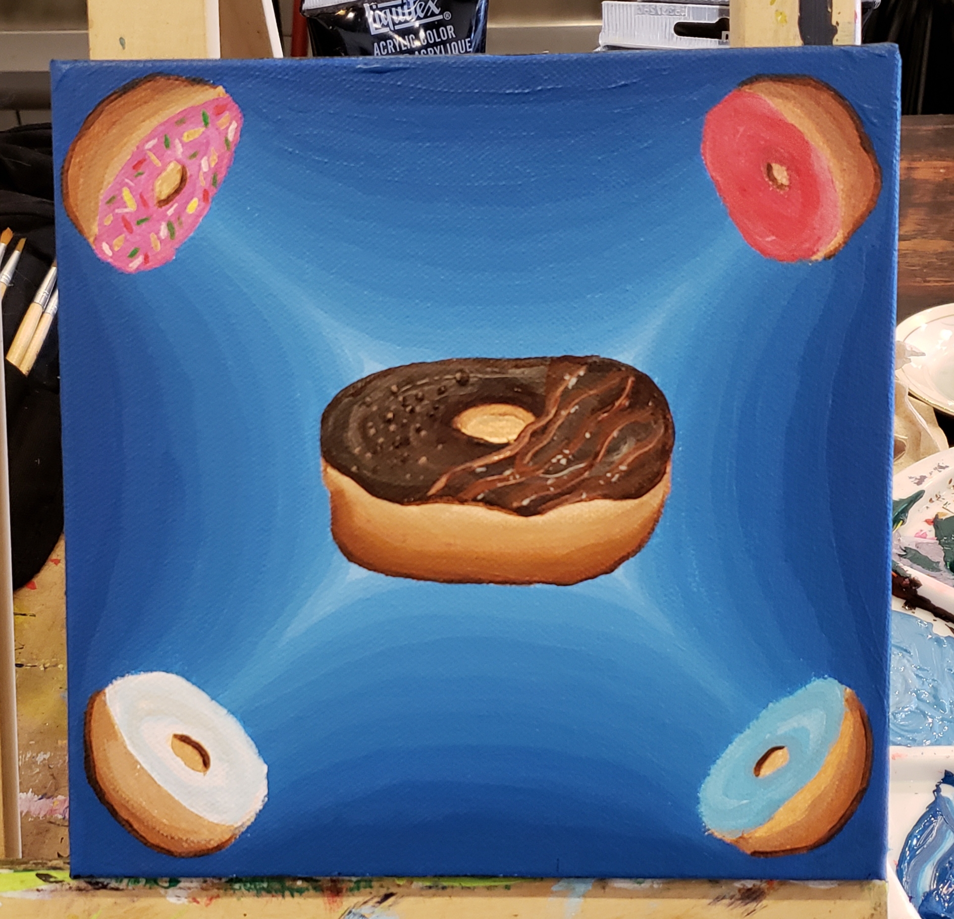 June 8th 2018 8 x 8 Acrylic on Canvas