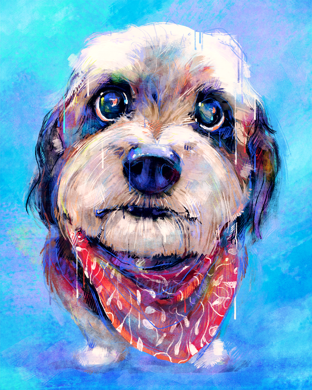 Dog Portrait - Mopsy