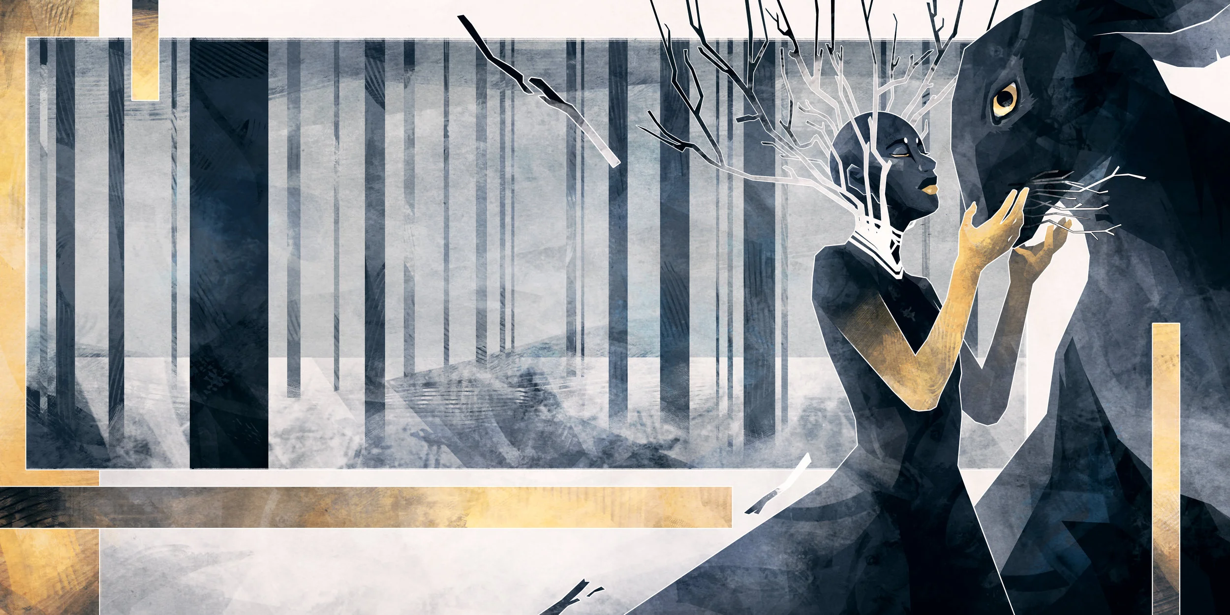 The Gold Within - Light Grey Art Lab