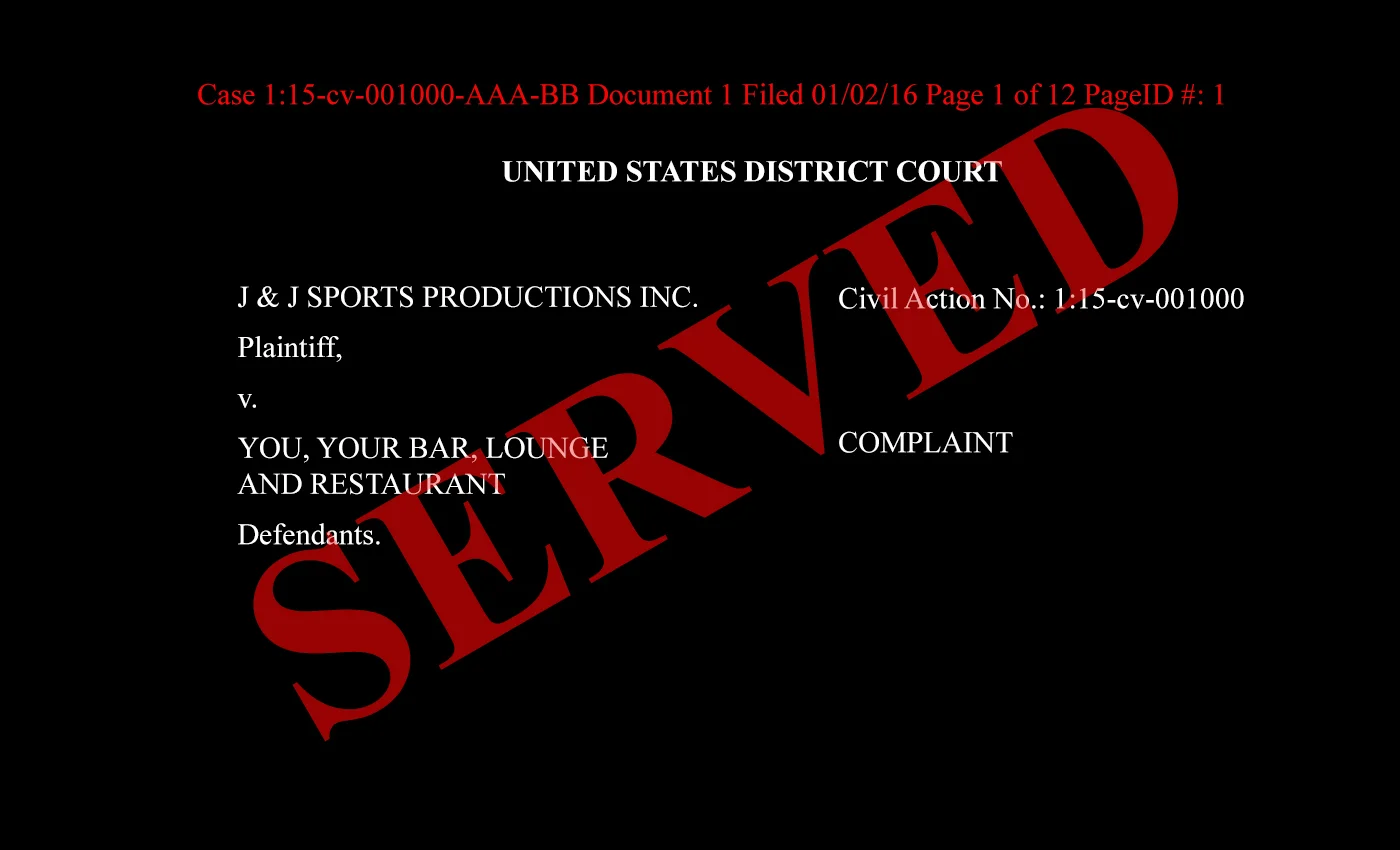 J&J Sports Productions Lawsuits
