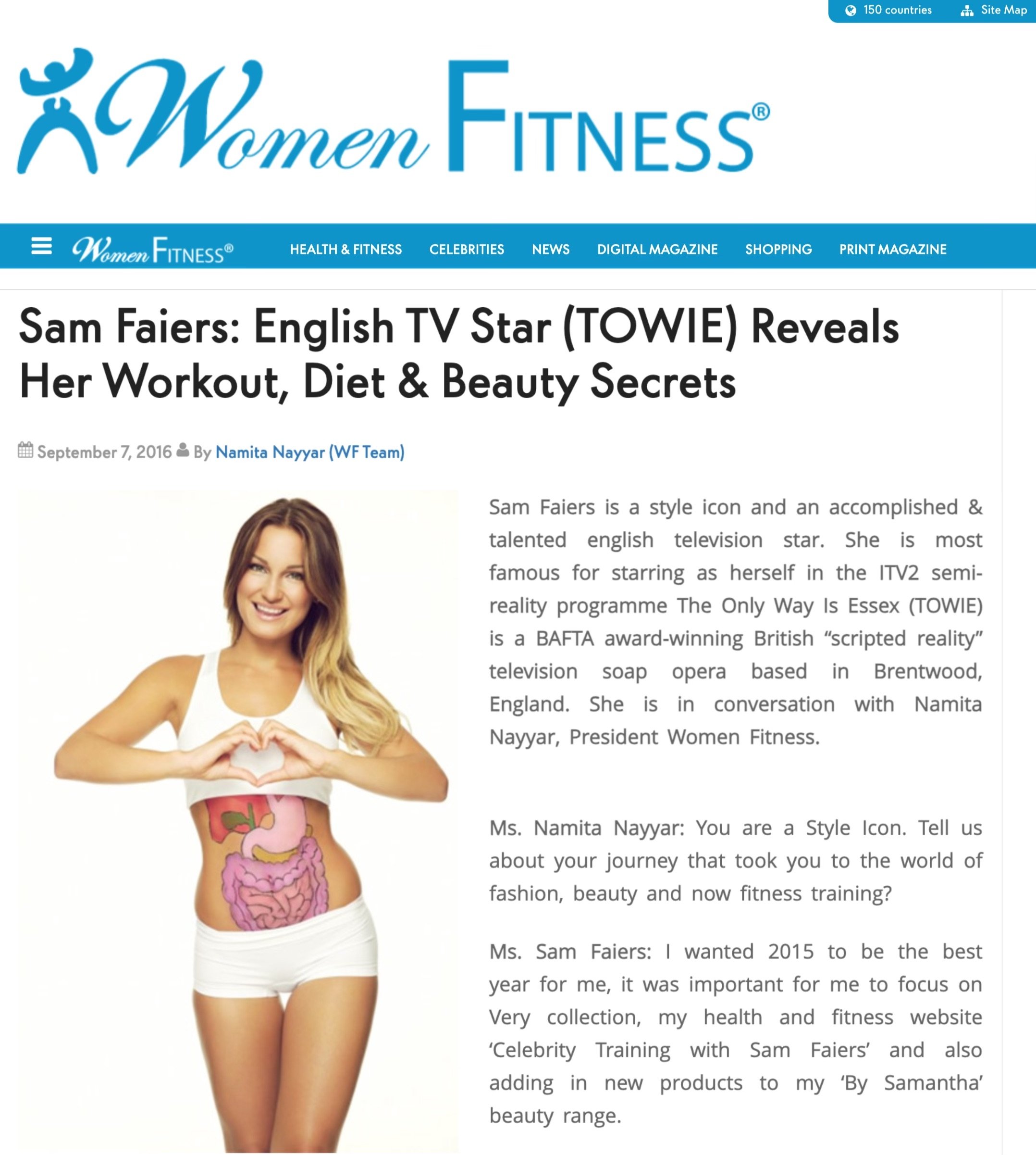 Celebrity Body Painting – Sam Faiers for Love Your Gut Week by Emma Cammack