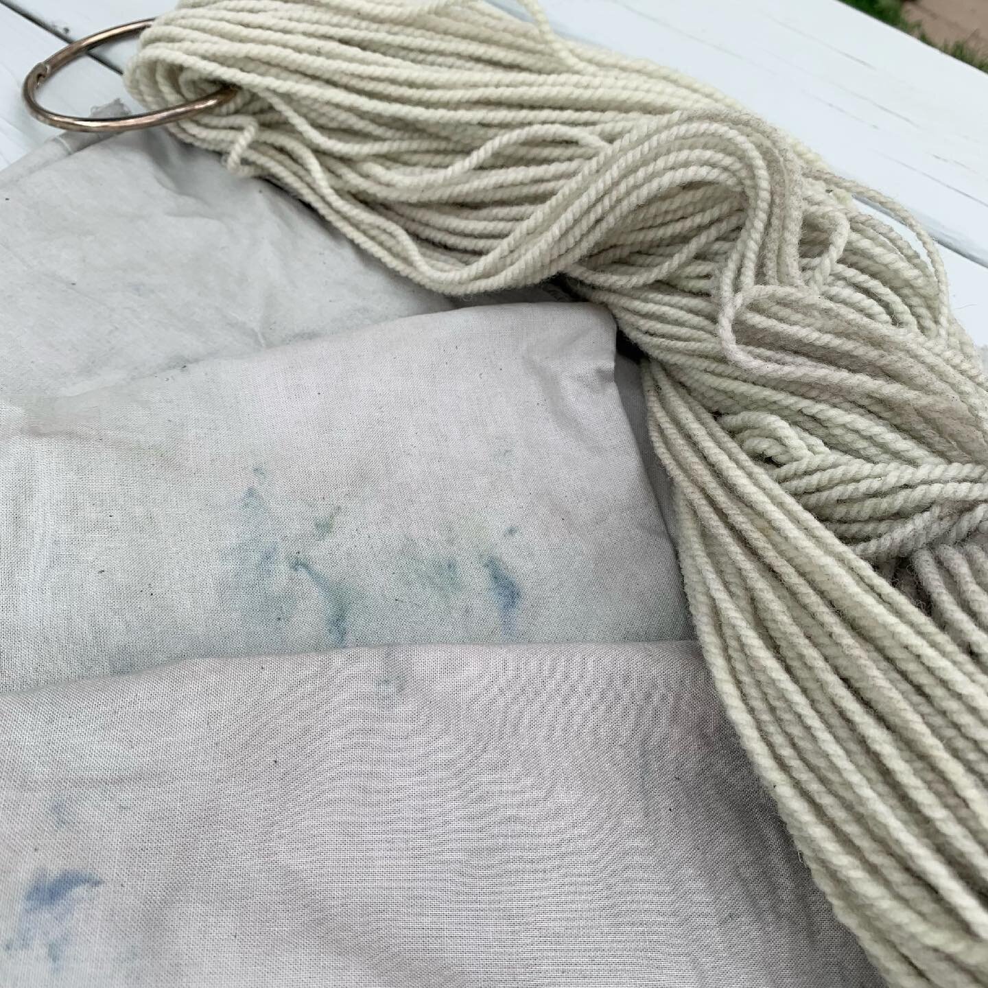 Can&rsquo;t seem to capture the beautiful tint of green on these hollyhock dyed pieces. But what a treat to explore! Love the blue spots on the fabric where the flower petal snuggled up against it. Cheers to uneven dyeing! 💙 Much love to @vegejan fo