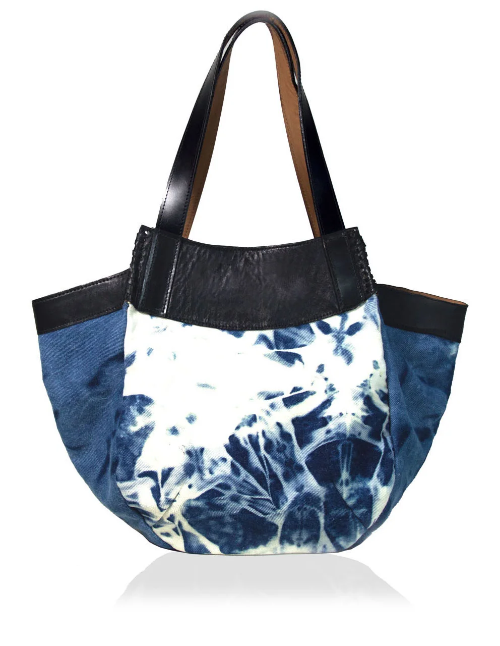 ODELINA Denim/Black L eather