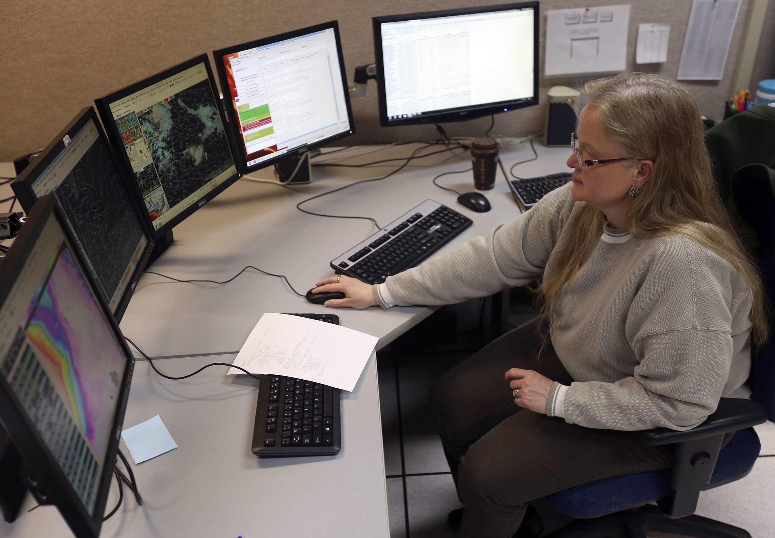   Mary Wister has been watching weather since she was a kid. A meteorologist with the National Weather Service in Pendleton for over two decades she uses advanced technology to keep an eye on the weather and inform the public, even overnight.      