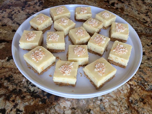 How about some delicious, tangy citrus bars for the weekend? Add a bit or toasted coconut on top and you have a great treat.