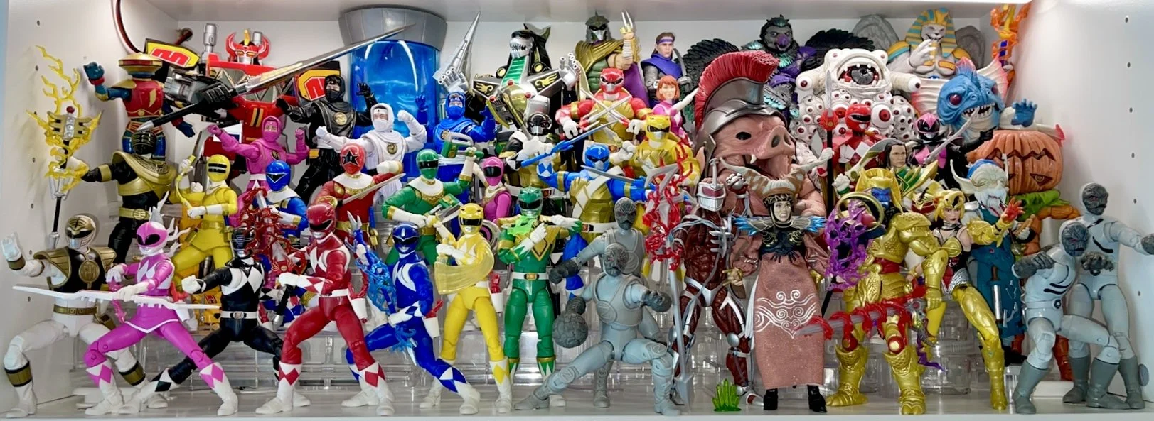 Power Rangers shelf