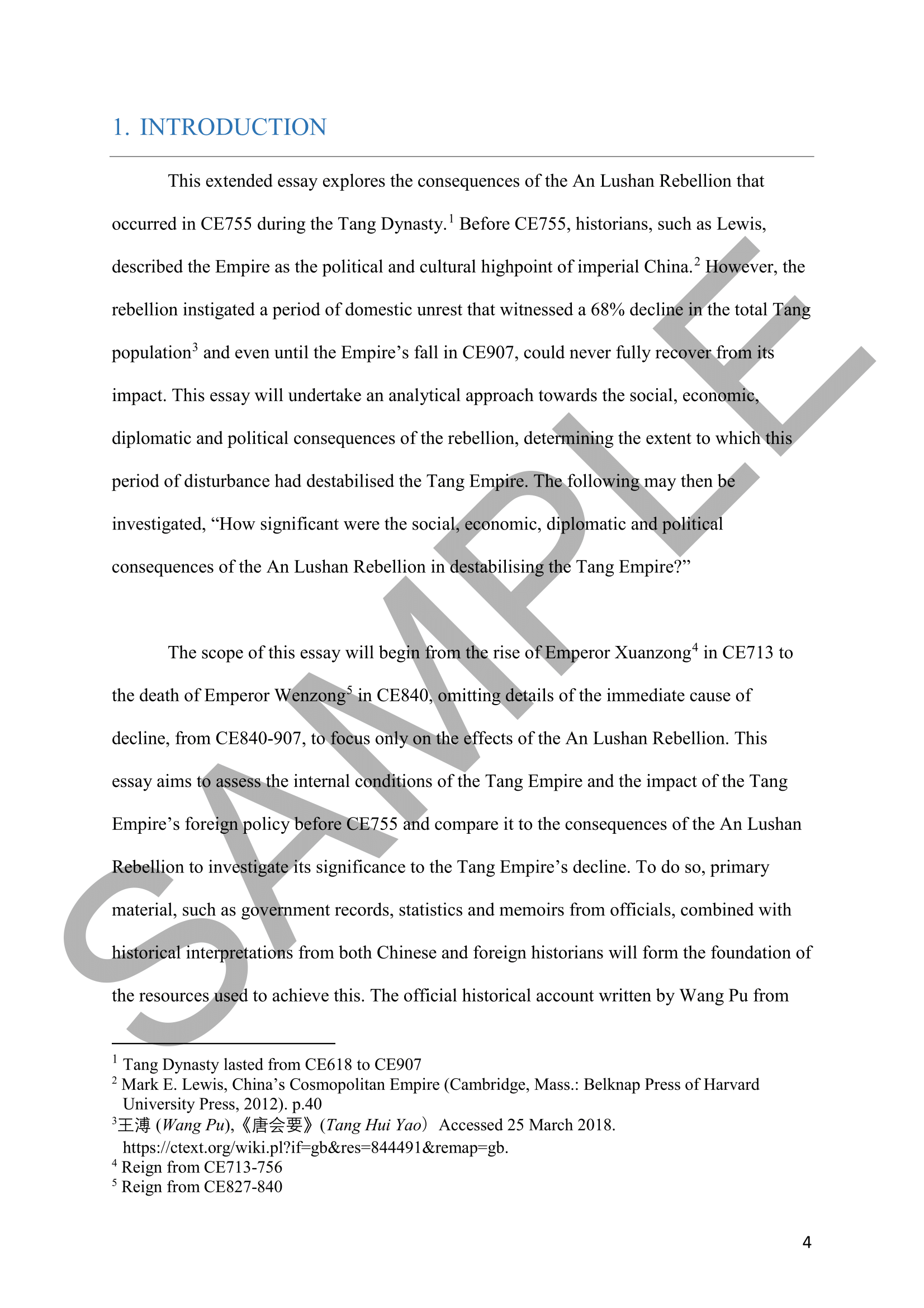 Sample History Essay Telegraph