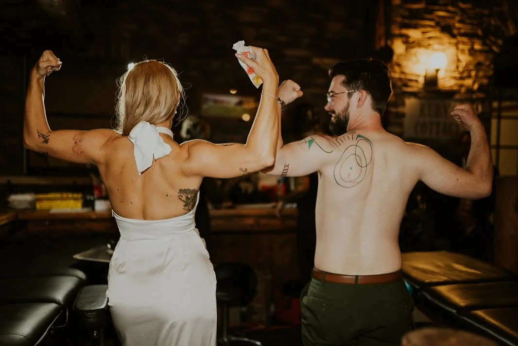 Nothing says &ldquo;forever&rdquo; quite like matching tattoos ❤️&zwj;🔥 Mallory &amp; Andrew&rsquo;s tattoo station had over 40 takers over the course of the night!