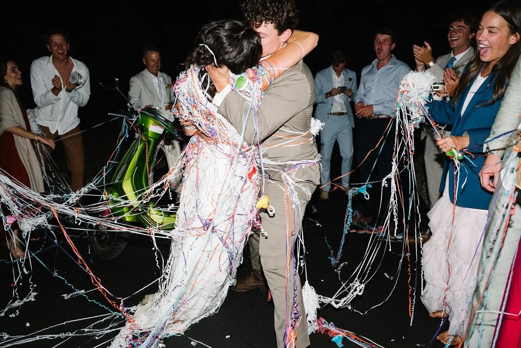 This private residence wedding in Breckenridge had it all! Tambourine place cards, a Vespa grand exit, lots of rainbows and a bride and groom that are completely obsessed with each other. This was one of those weddings where I left feeling like I was