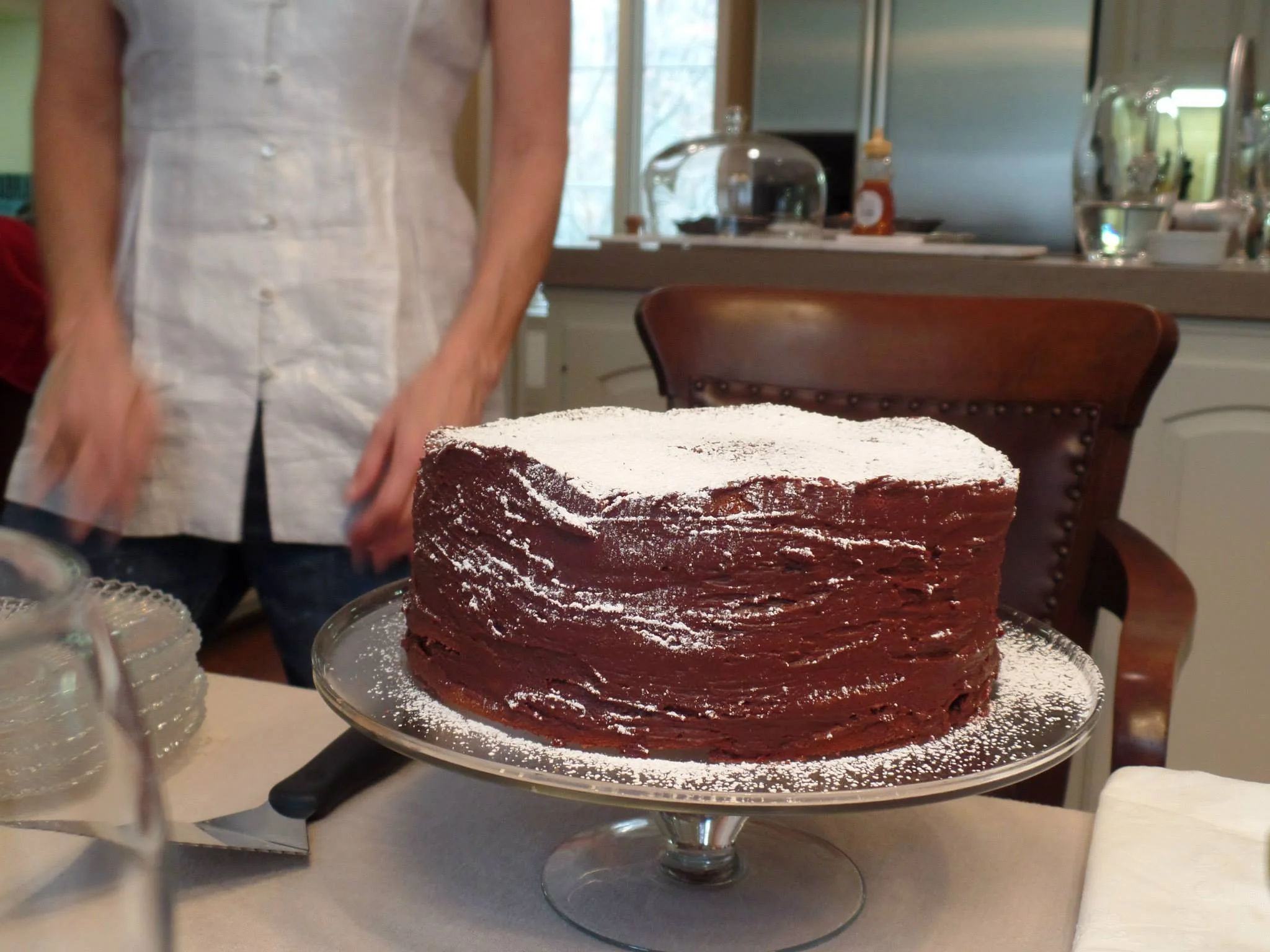 New Year's Day 2015 - there are 13 tiny layers in this cake. April made it, of course. 