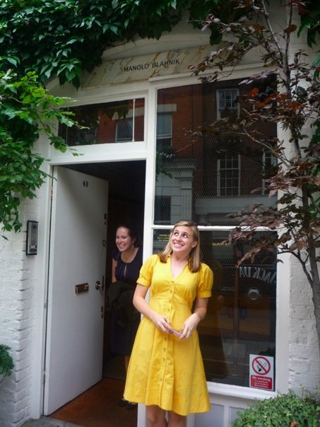 Elizabeth and me right before walking in. 