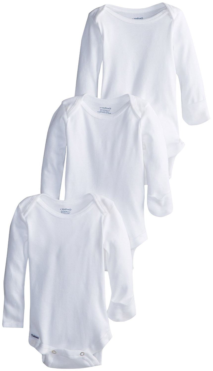 Gerber Unisex Baby Newborn 3 Pack Longsleeve Mitten Cuff Onesies Brand.jpg