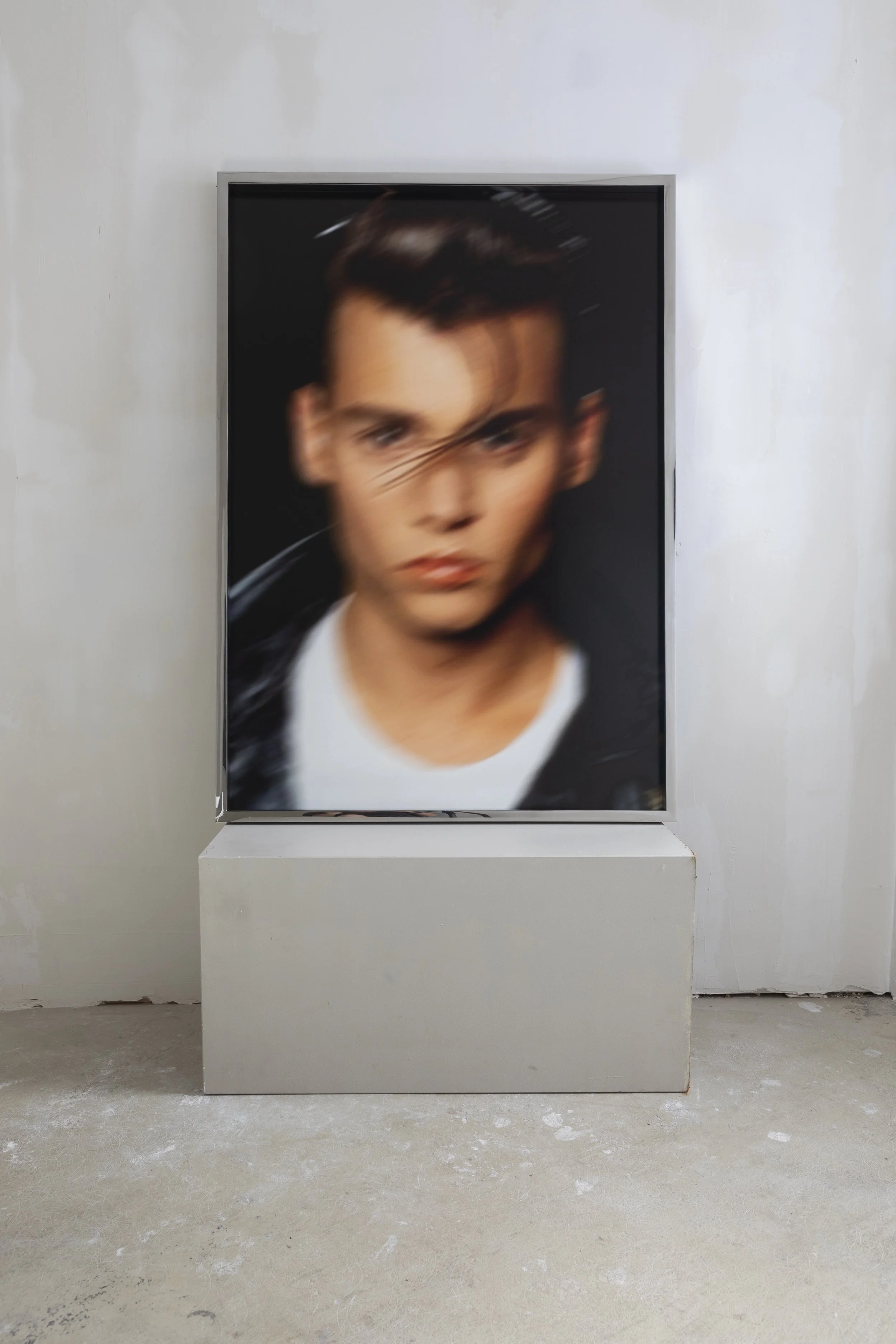  Work created for  THE CHILLS  curated by Annika Kafcaloudis and Andy Kelly shown at Oigall Projects, Gertrude St Melbourne in February 2023.  Cry-baby   90 x 125 cm digital print  Stainless steel frame/sculpture fabricated by hand    