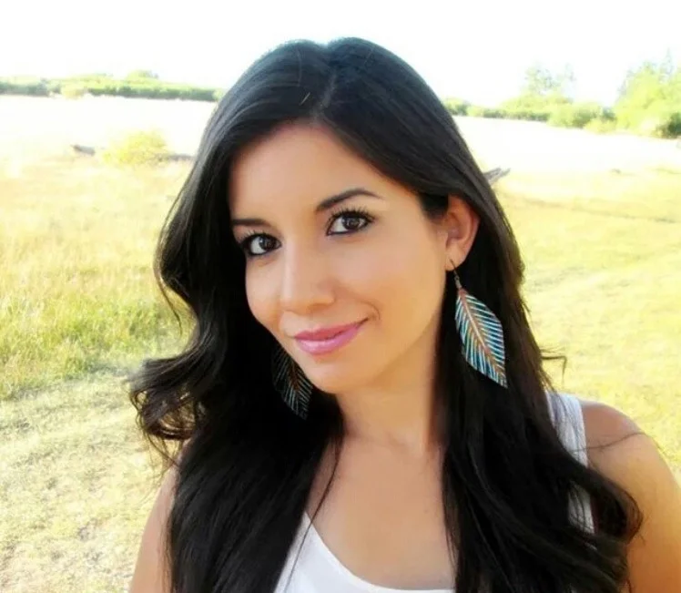 Original Leather Feather Earrings