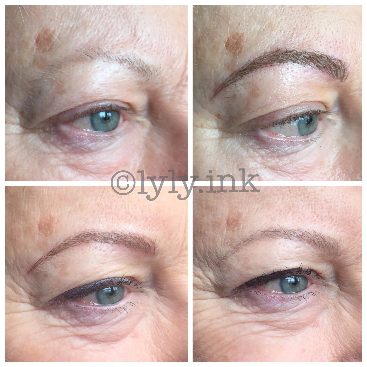 Clockwise: Before/After Microblading/Healed/Post Touchup