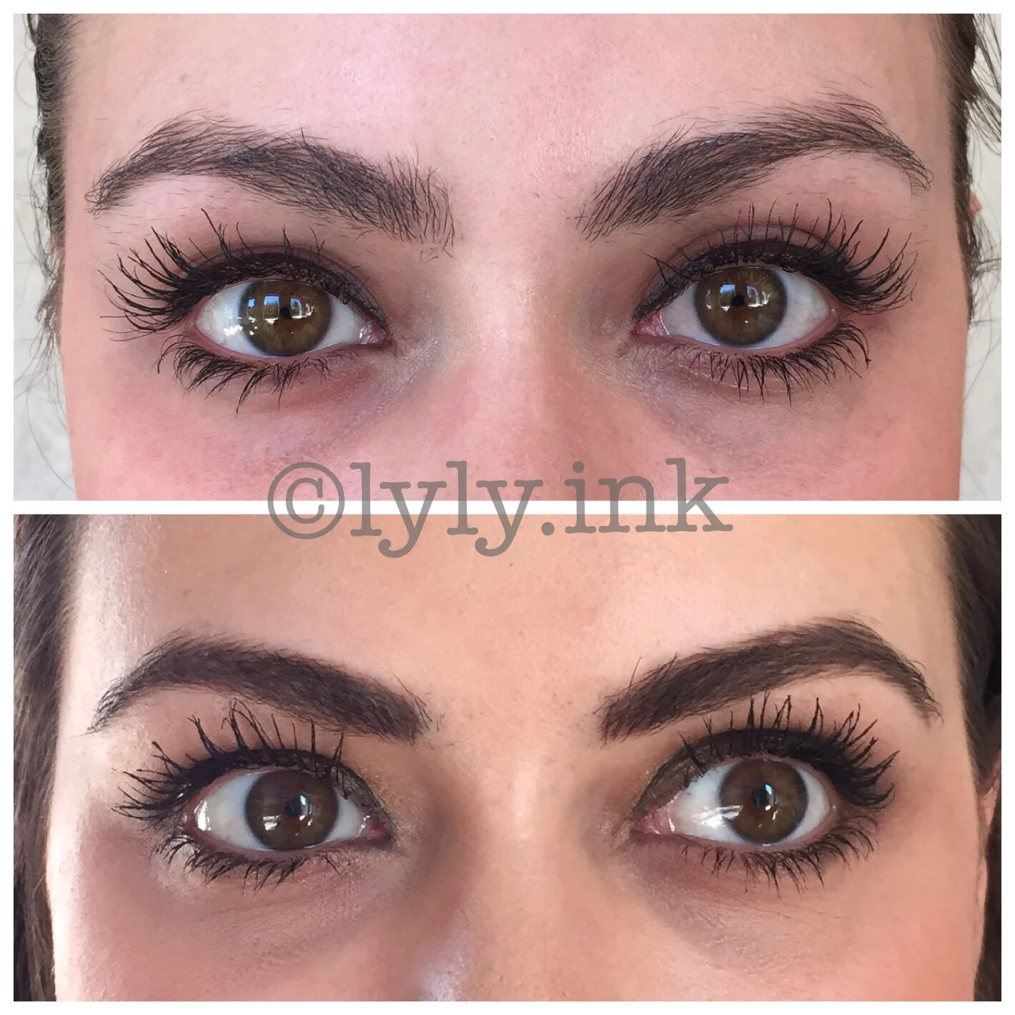 Before and After Microblading (healed, post-touchup)