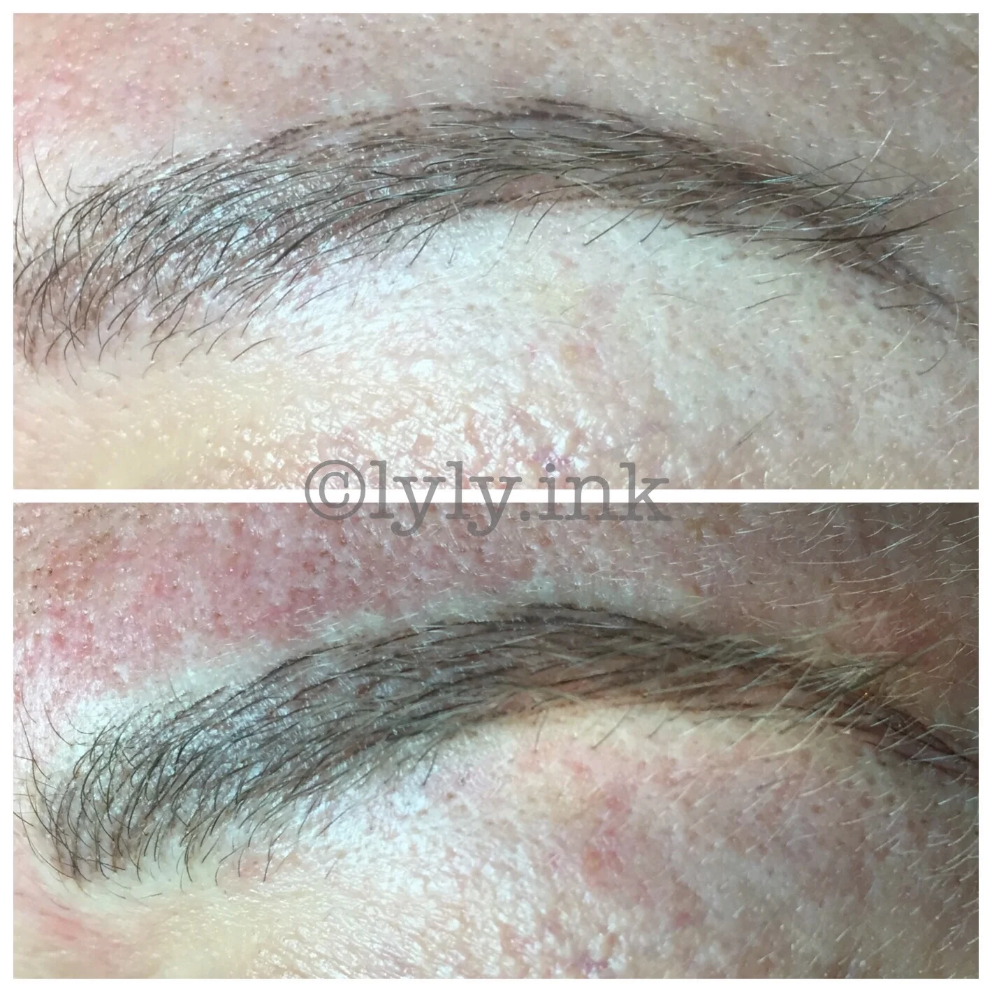 Healed after first Microblading session, and after touchup.
