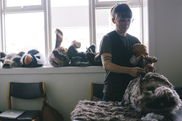 Crocheting the Story Troll.
