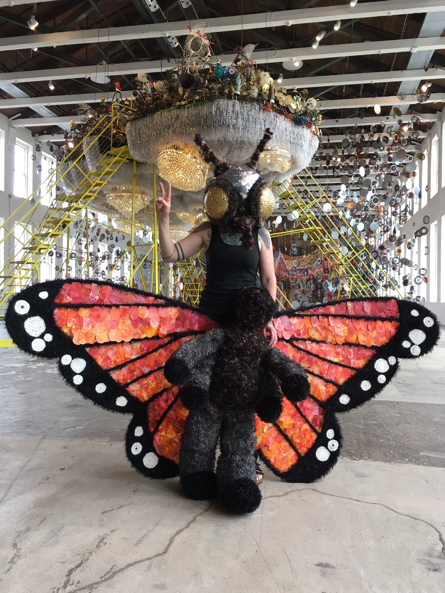  Art For Change Butterfly, made at Mass MoCA during residency with over 100 fourth grade students, followed by six month exhibition. 