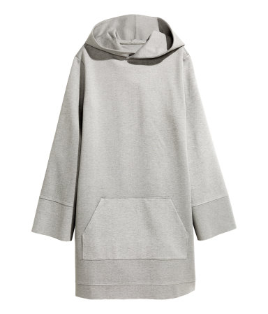 Hooded Grey Sweat Dress