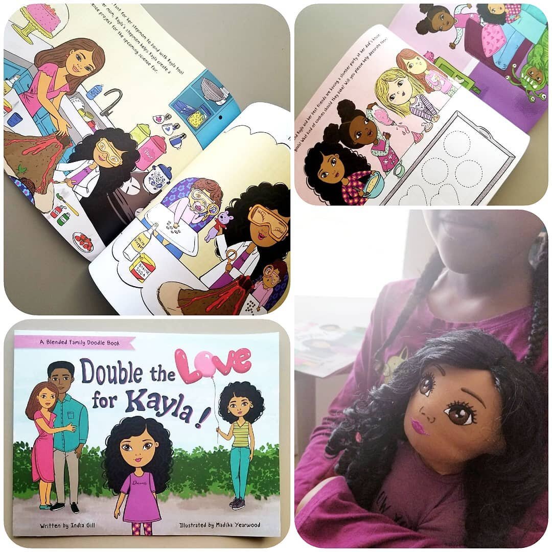 I'm so proud of the illustration's I created for  @karisdolls  children's doodle book.  It's part of a lovely doll set! The story is full of love, about a little girl in a blended family. 😊  My Miya loves the doll!!!!💗💗💗💗 #illustration #children