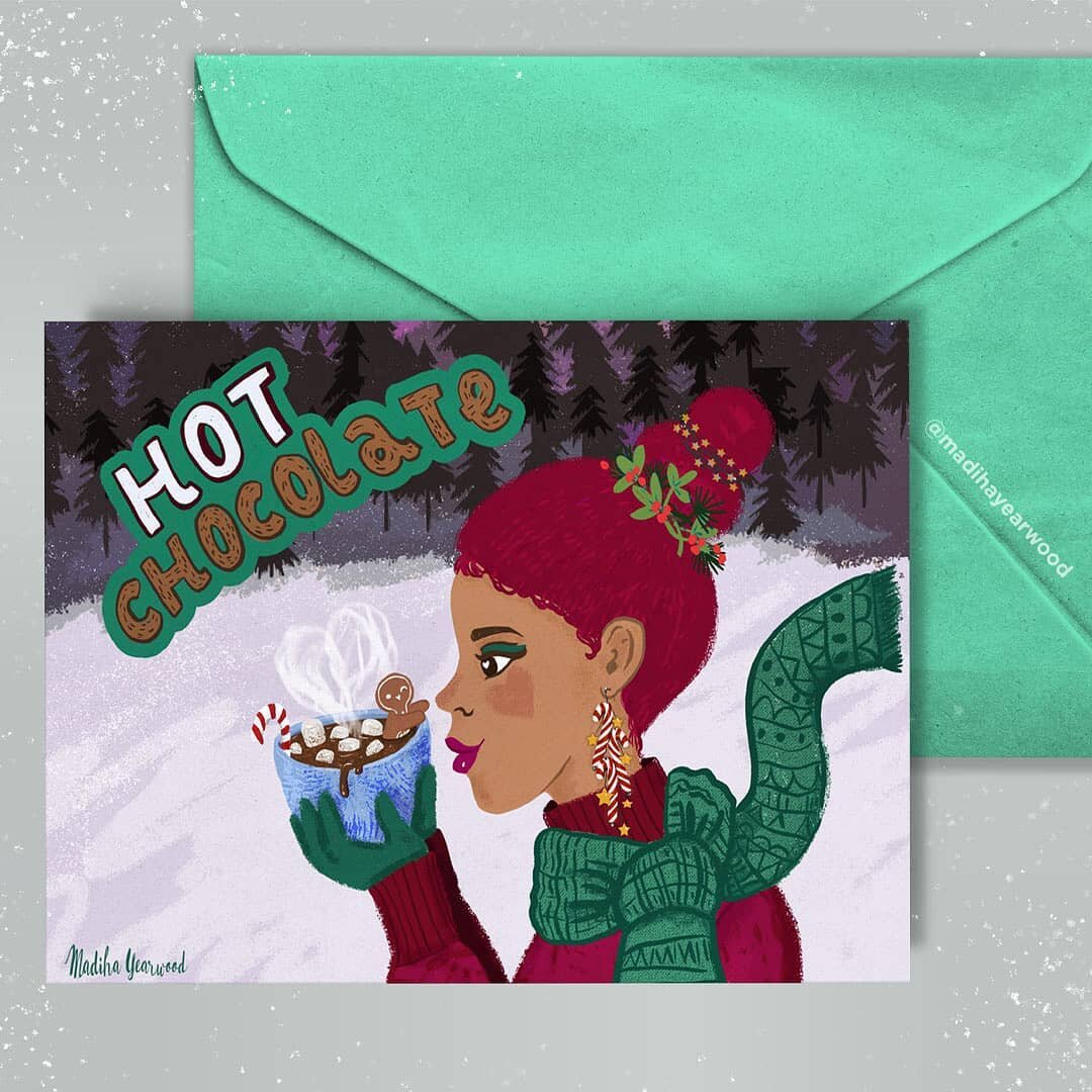 @makeartthatsells Here is my entry for #MATSholidaycard  competition. 😁☕ #makeartthatsells #happyholidays #christmascards #illustration #mats