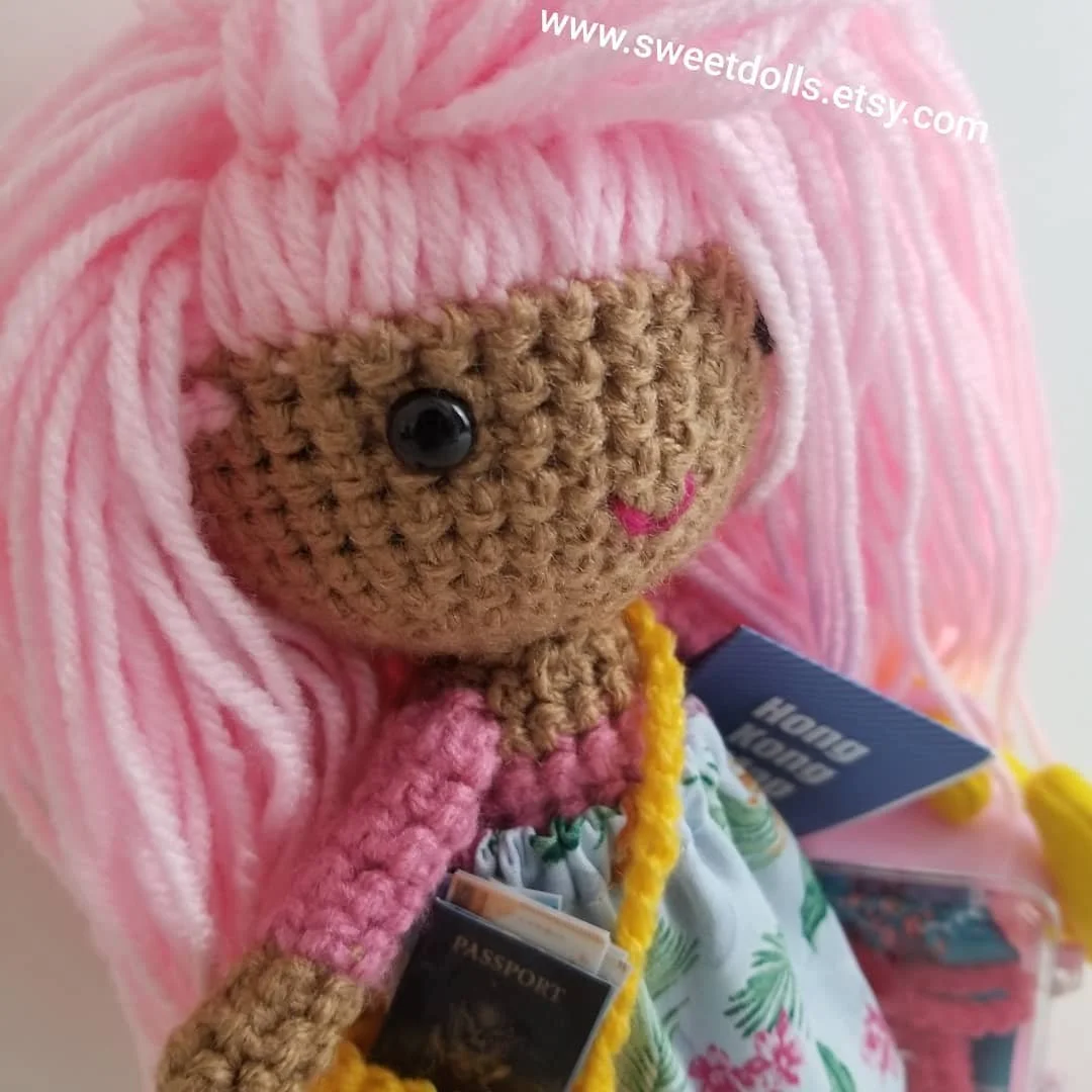 #handmadedoll  #handmade #sweetdolls  #pinkhair #etsy