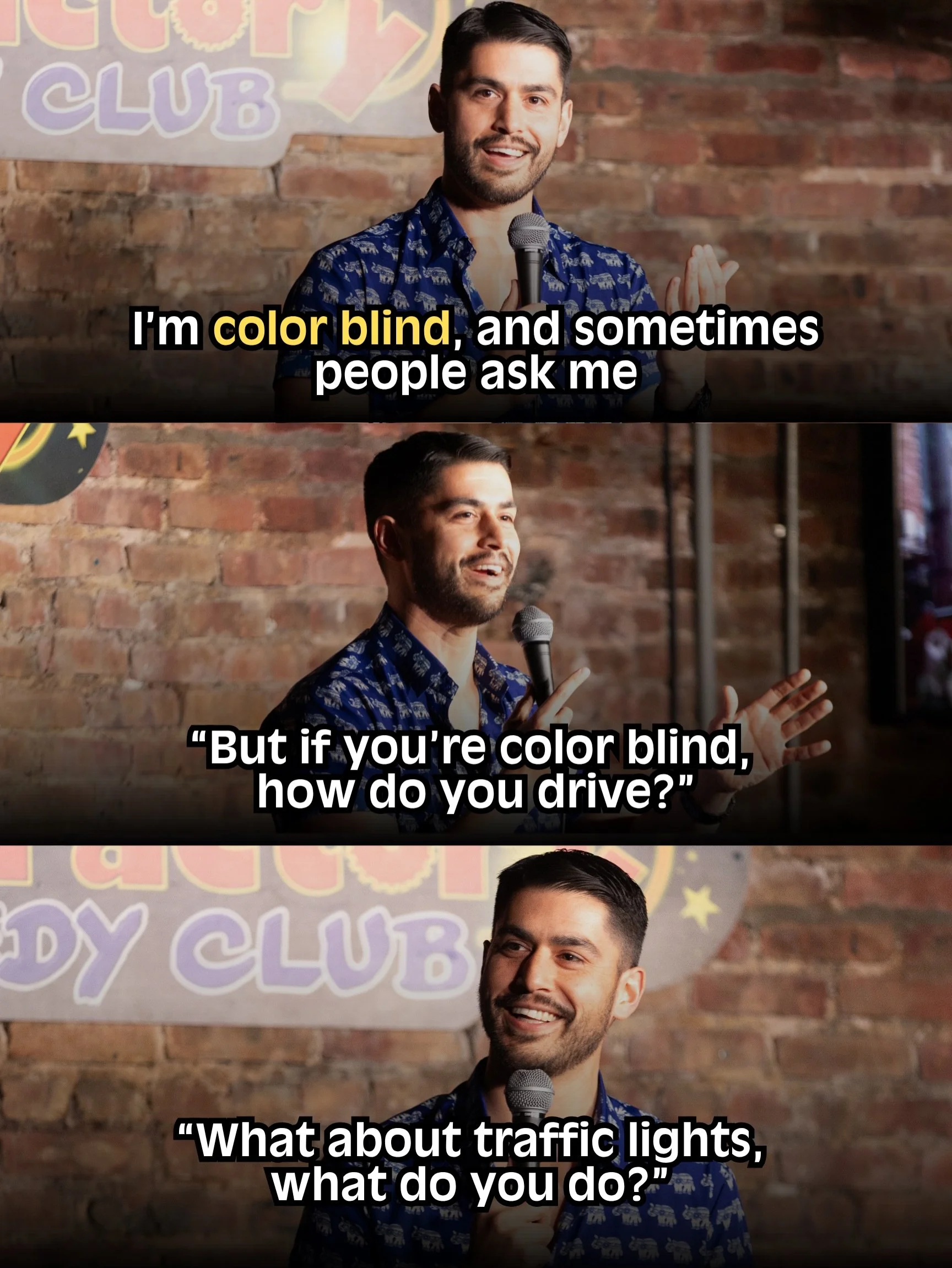 Ngl the horizontal ones do throw me off though 🚥😅

#standupcomedy #comedy #comedian #colorblindcomic #colorblindness