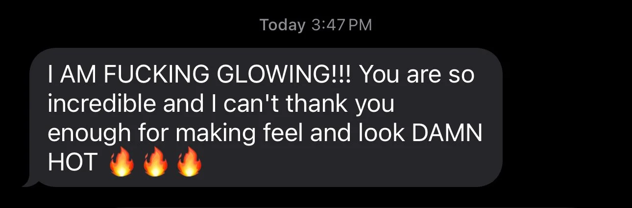 Screenshot of a text message expressing excitement and praise, with the time displayed at 3:47 PM.