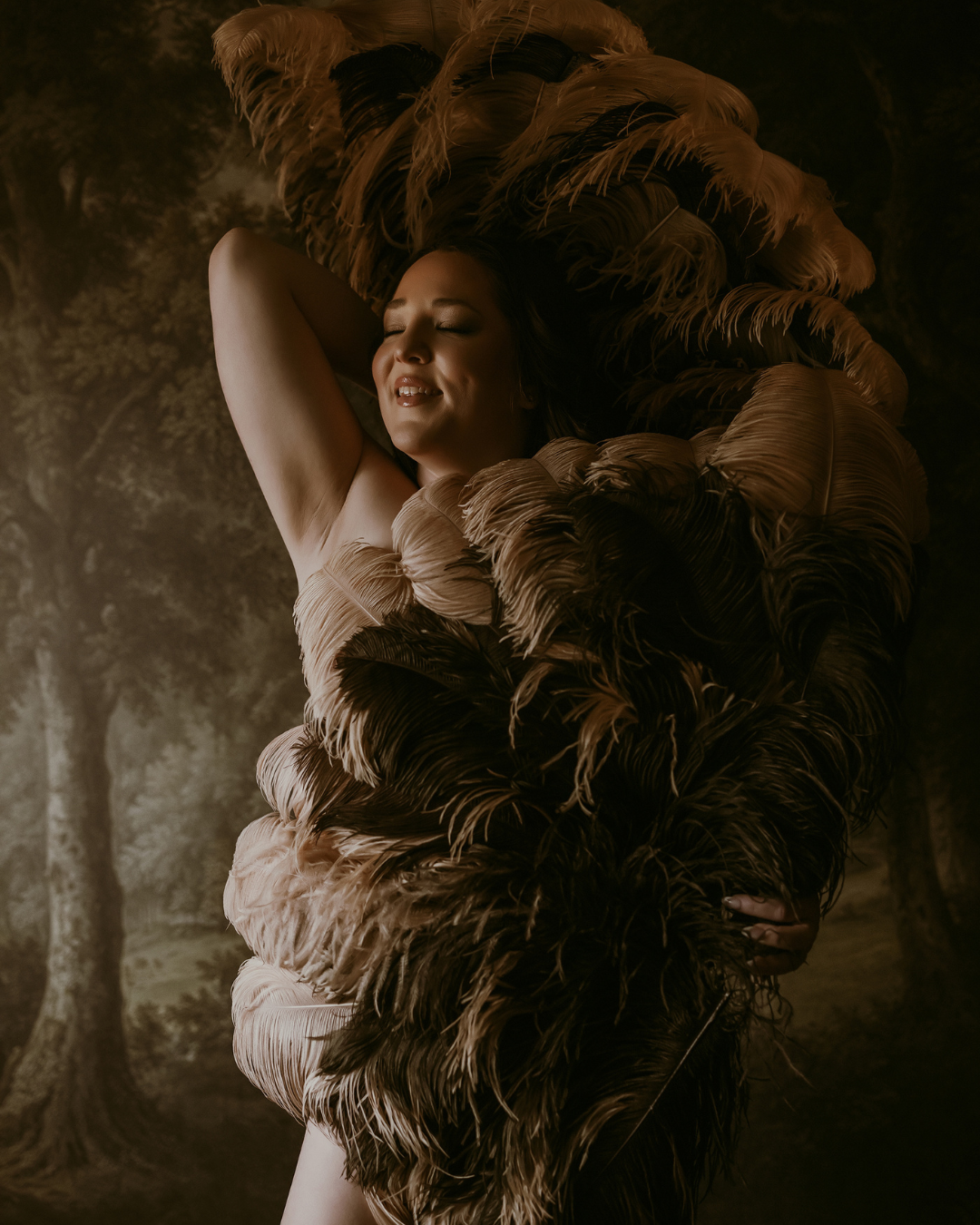 Vancouver Boudoir Session - Feather Fans Self Love