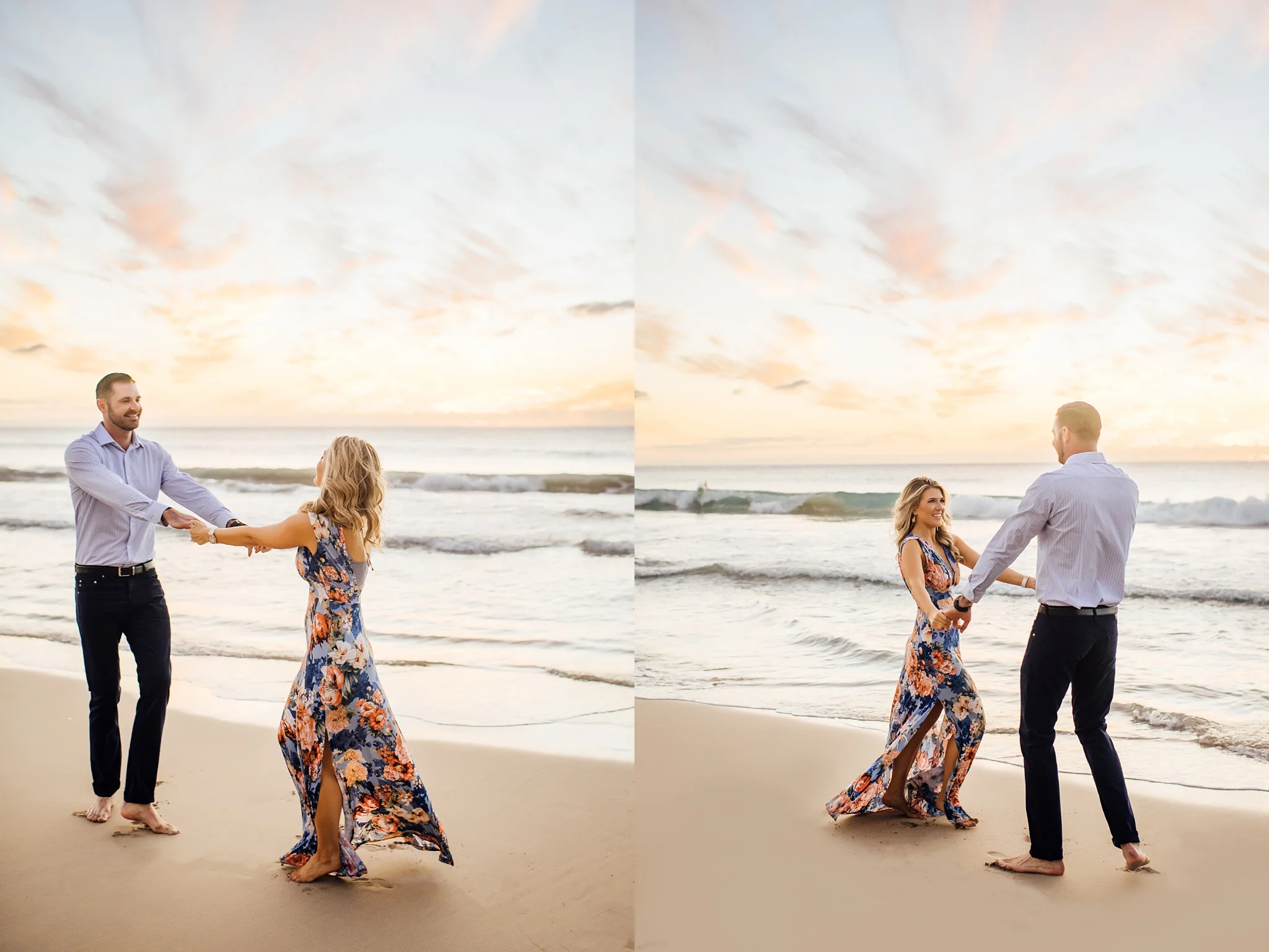 loving couple on the beach in hapuna