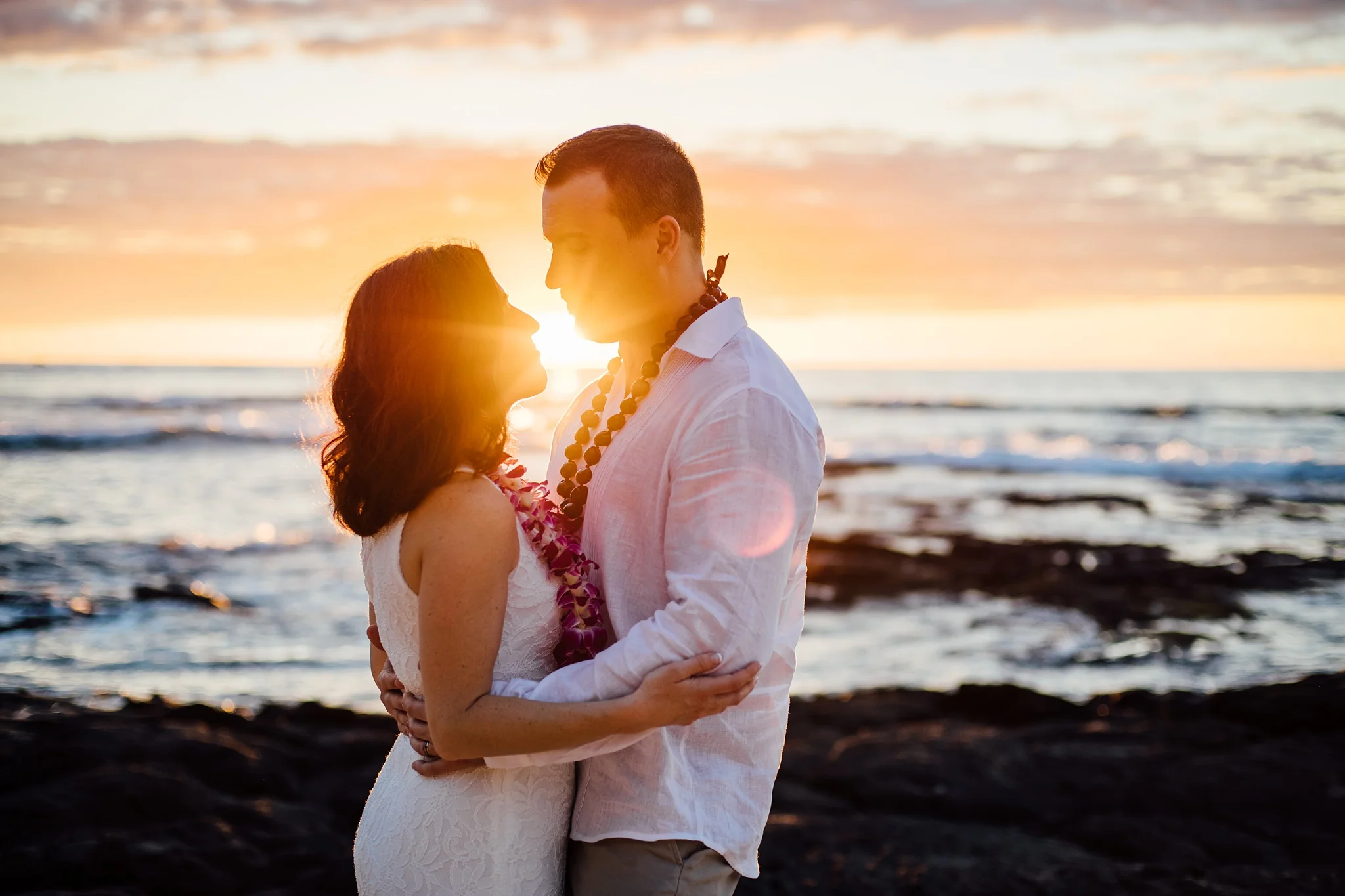 Sunset Flare on Kikaua Beach